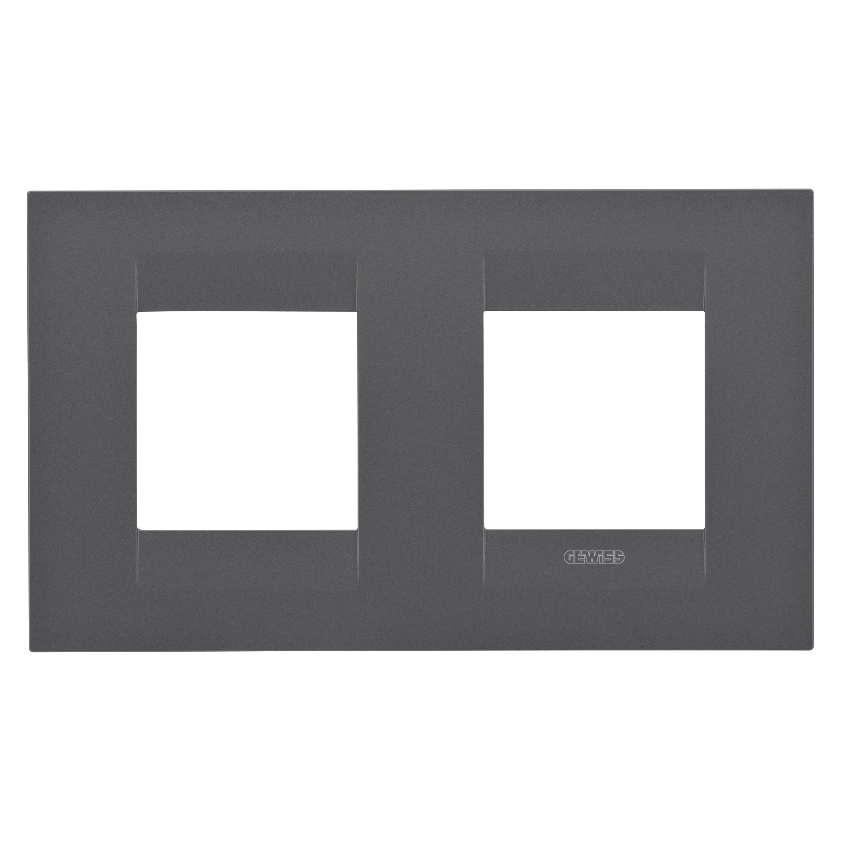 Gewiss - PLACCA GEO INT.2+2P O.NERO SATINATO - GW16423VN