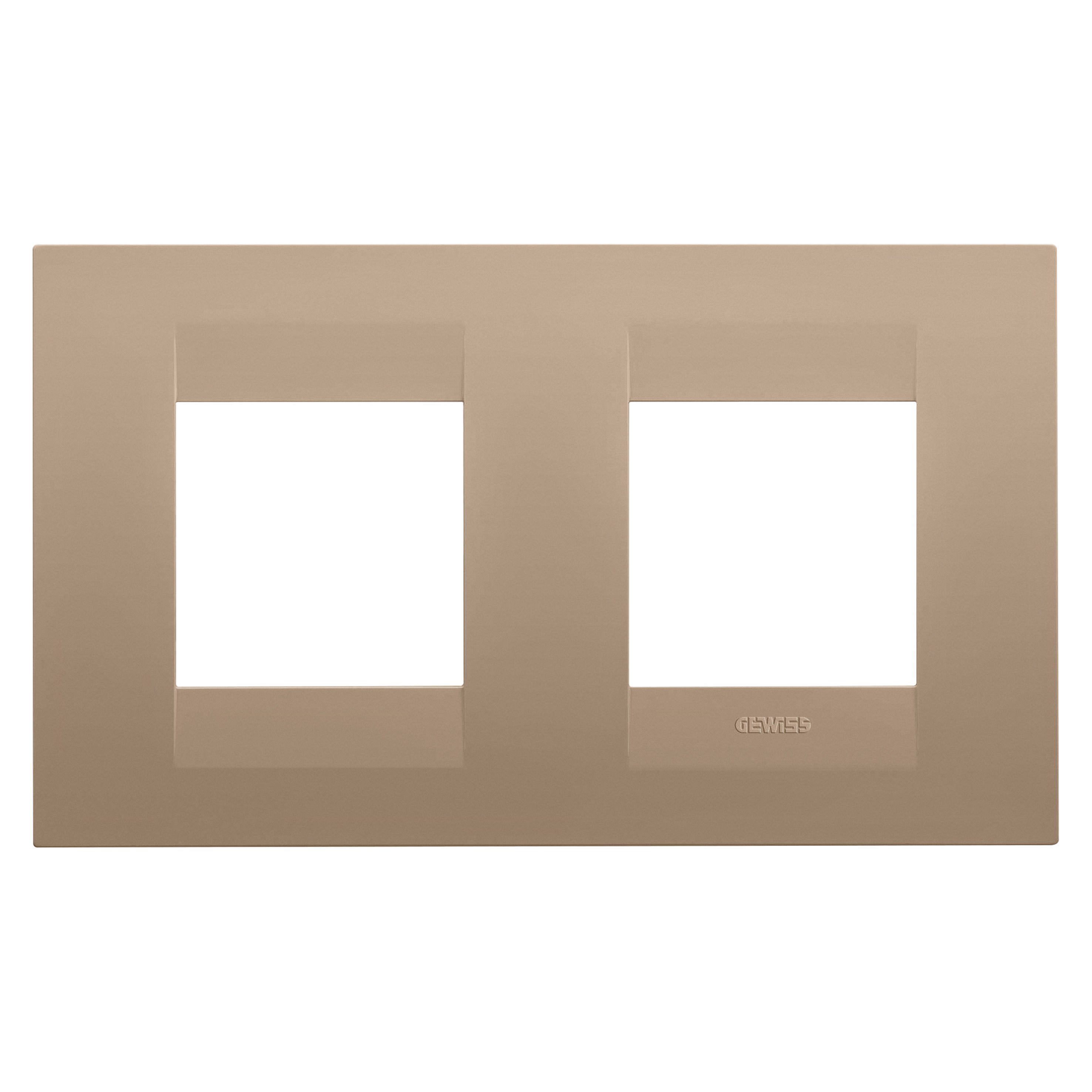 Gewiss - PLAQUE GEO 2+2P H CUIVRE DOUX