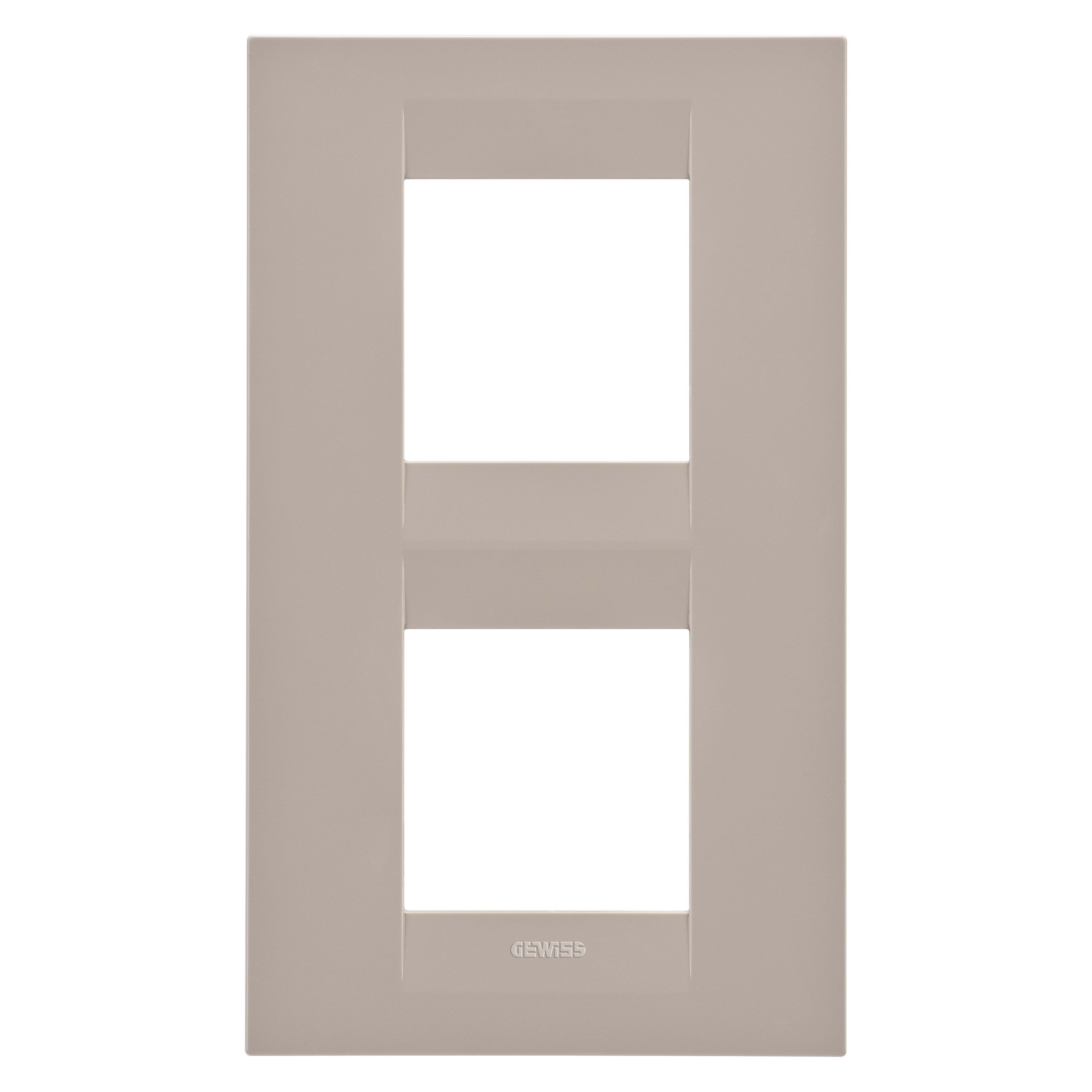 Gewiss - PLAQUE APPAREILLAGE GEO INT. 2+2P V.E. 71 CHANVRE - GW16424TC