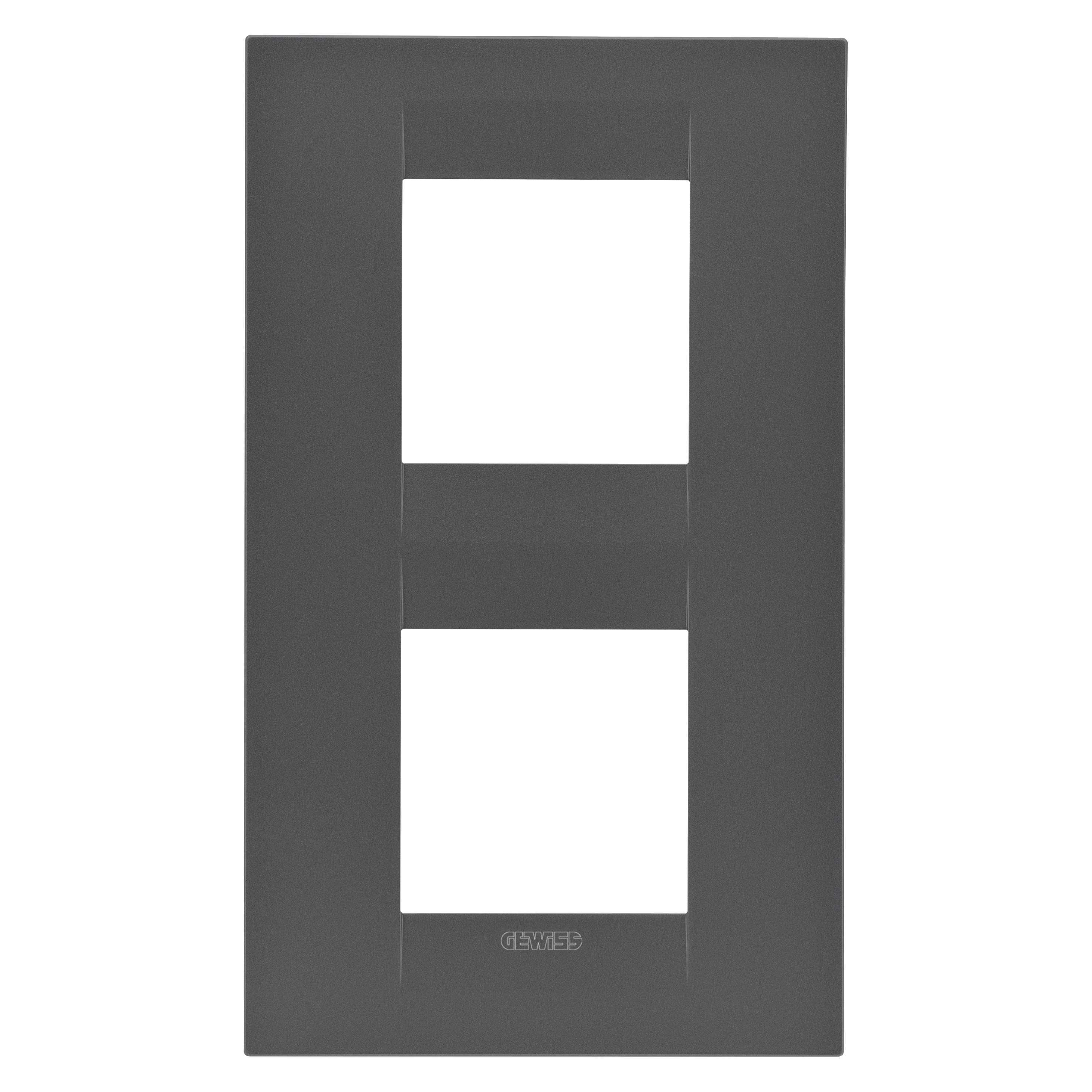Gewiss - PLACCA GEO INT.2+2P V.NERO SATINATO