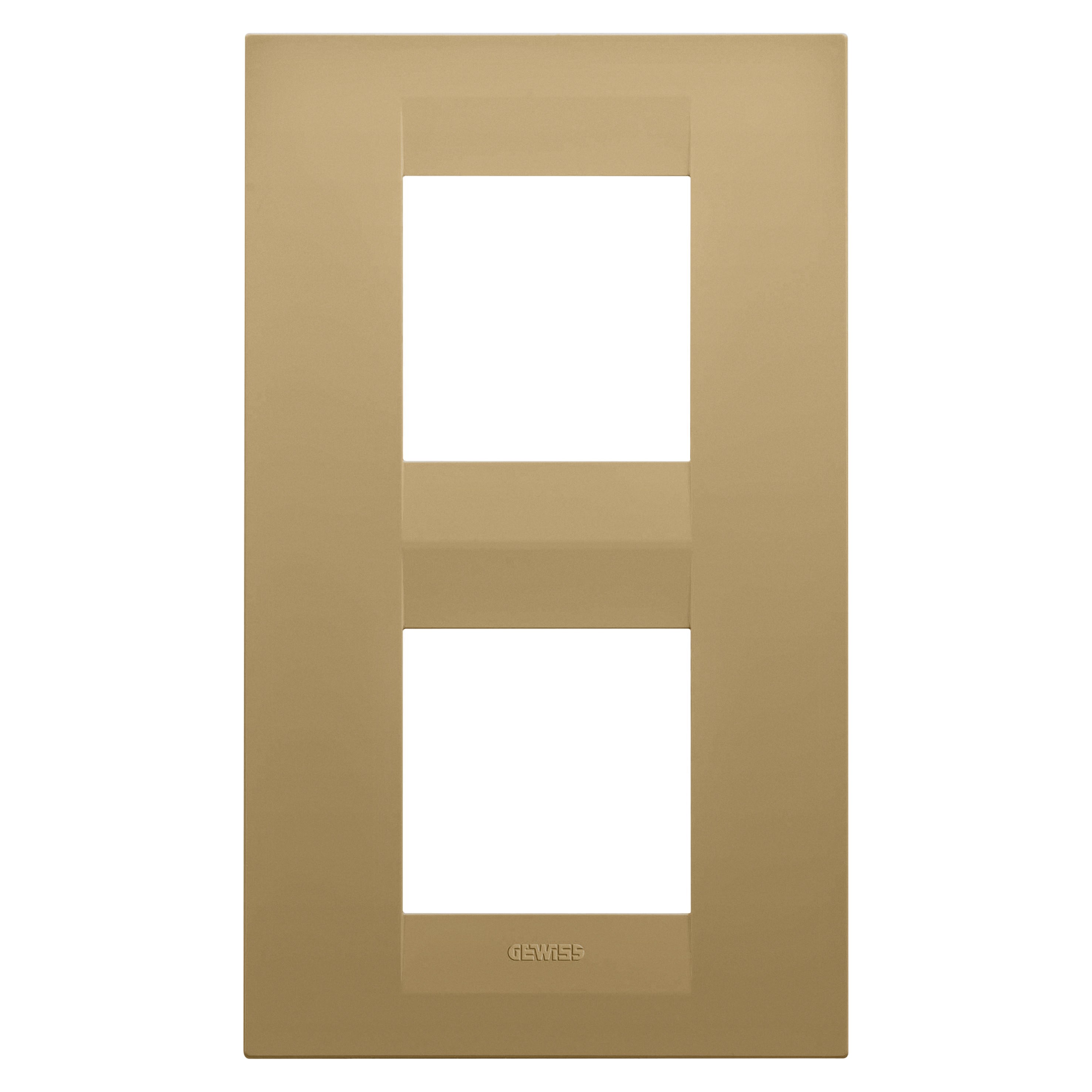 Gewiss - PLAQUE GEO 2+2P V OR