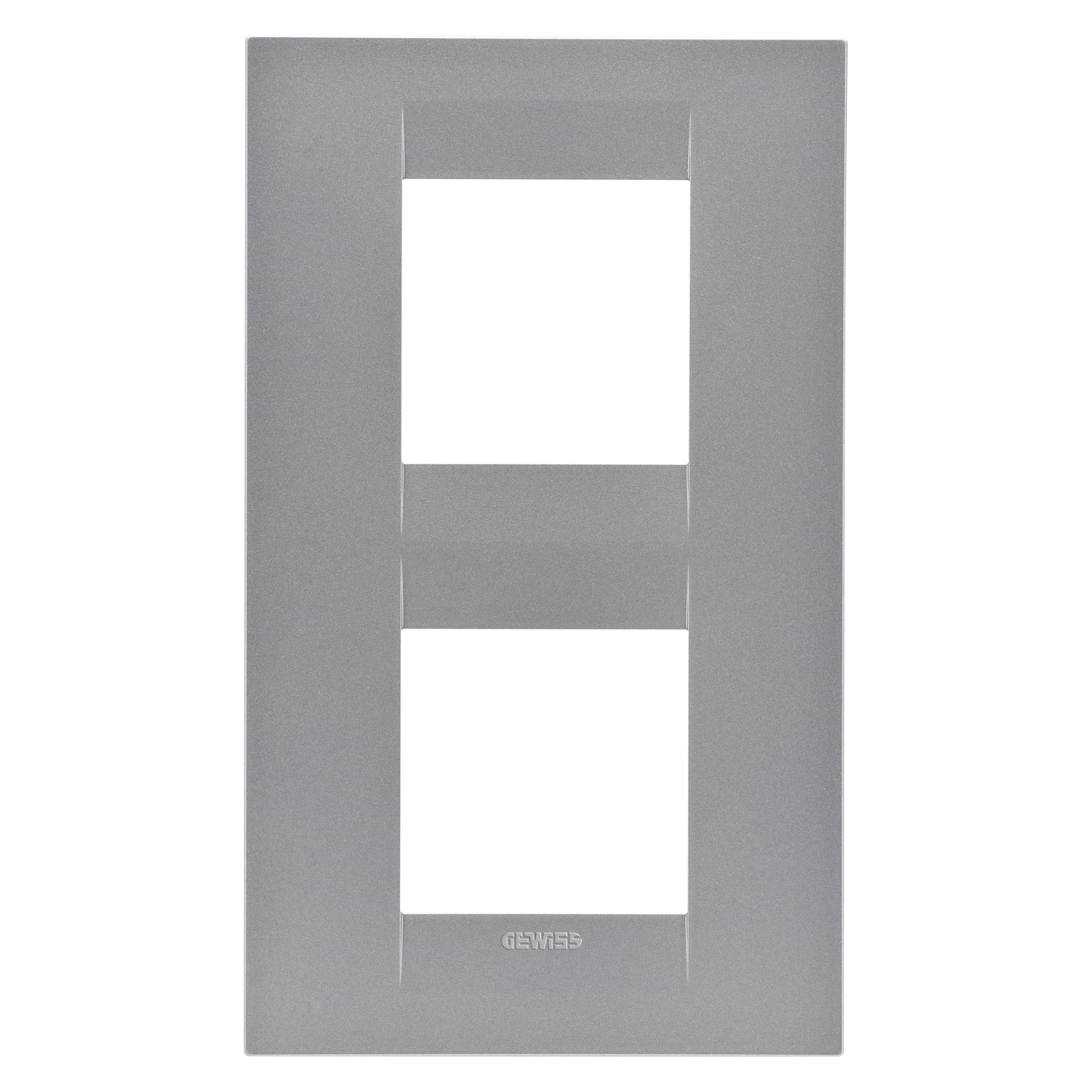 Gewiss - PLAQUE GEO INT. 2+2P V.E. 71 TITANE
