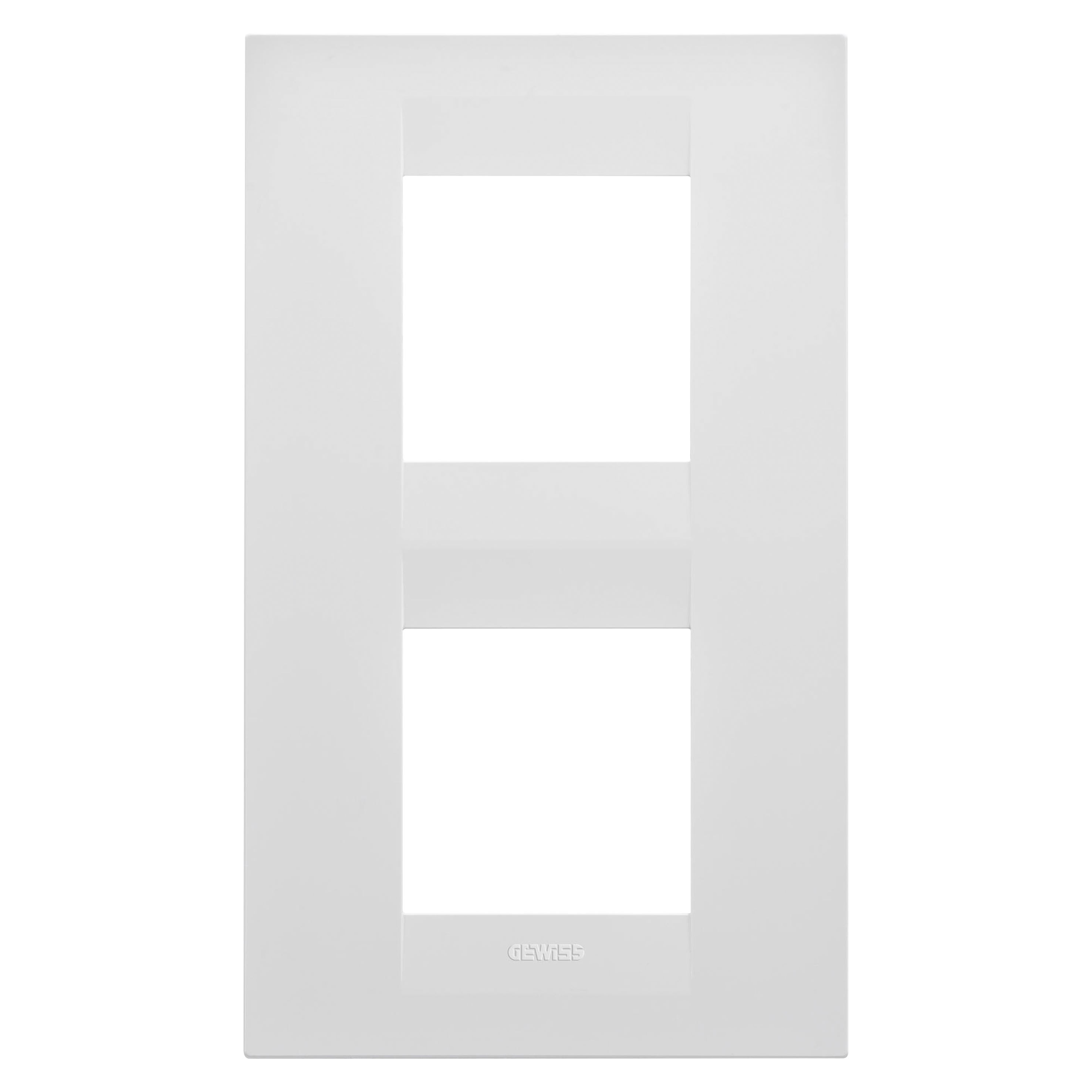 Gewiss - PLAQUE GEO 2+2P V BLANC SATIN