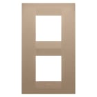 Gewiss - PLAQUE GEO 2+2P V CUIVRE DOUX