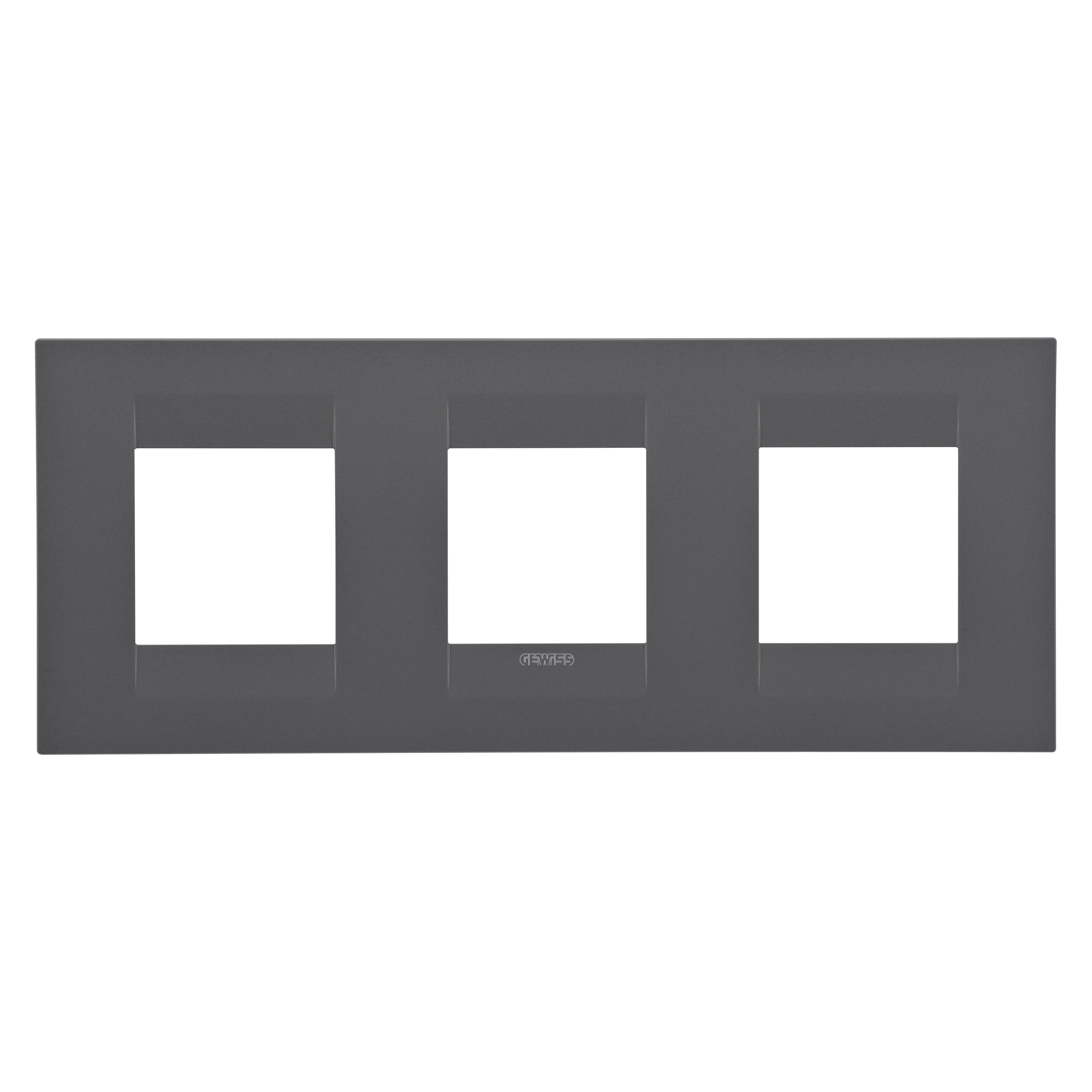 Gewiss - PLAQUE GEO INT. 2+2+2P H. NO SATIN