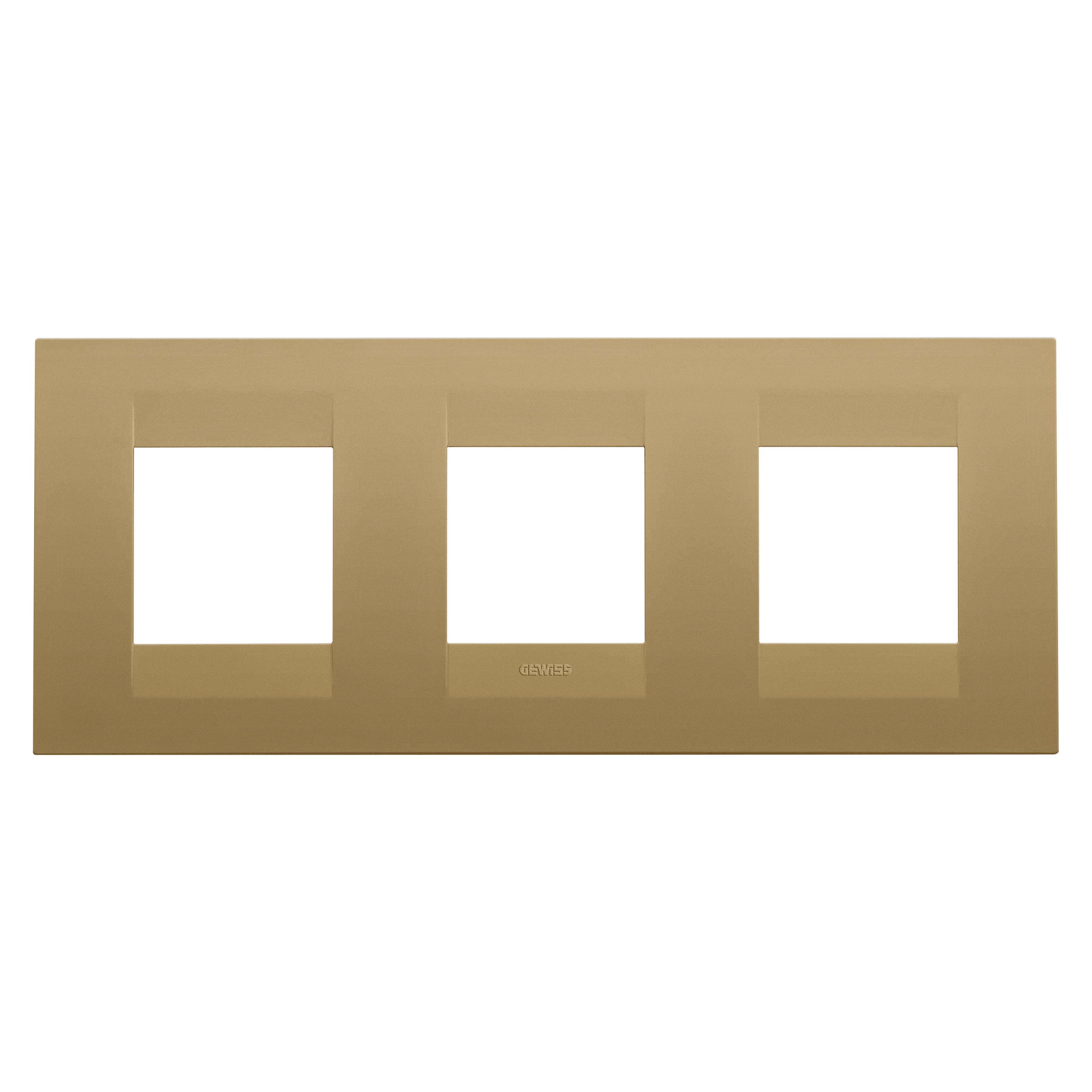 Gewiss - PLAQUE APPAREILLAGE GEO 2+2+2P H OR - GW16426VO