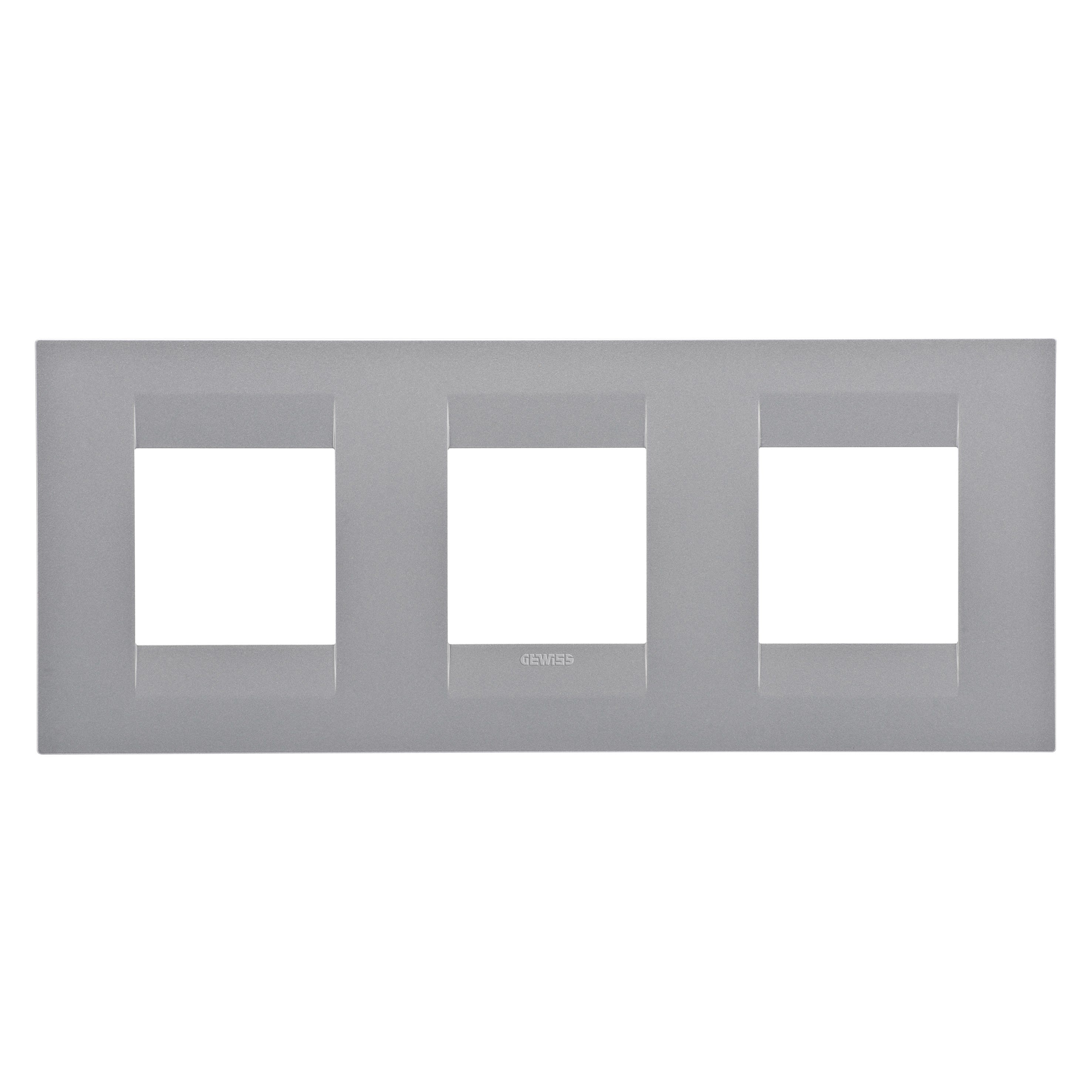 Gewiss - PLAQUE GEO INT. 2+2+2P H TITANE