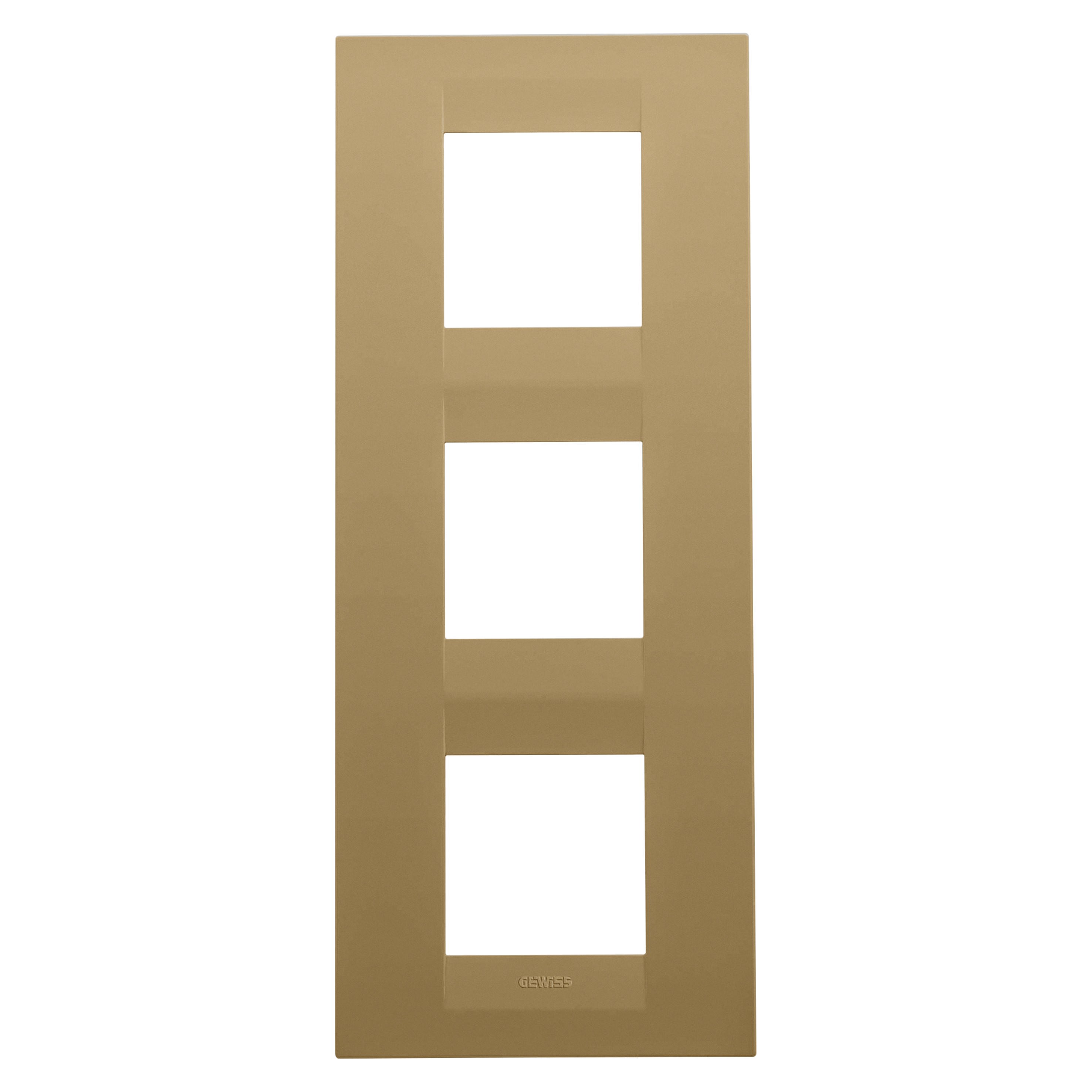 Gewiss - PLAQUE GEO 2+2+2P V OR
