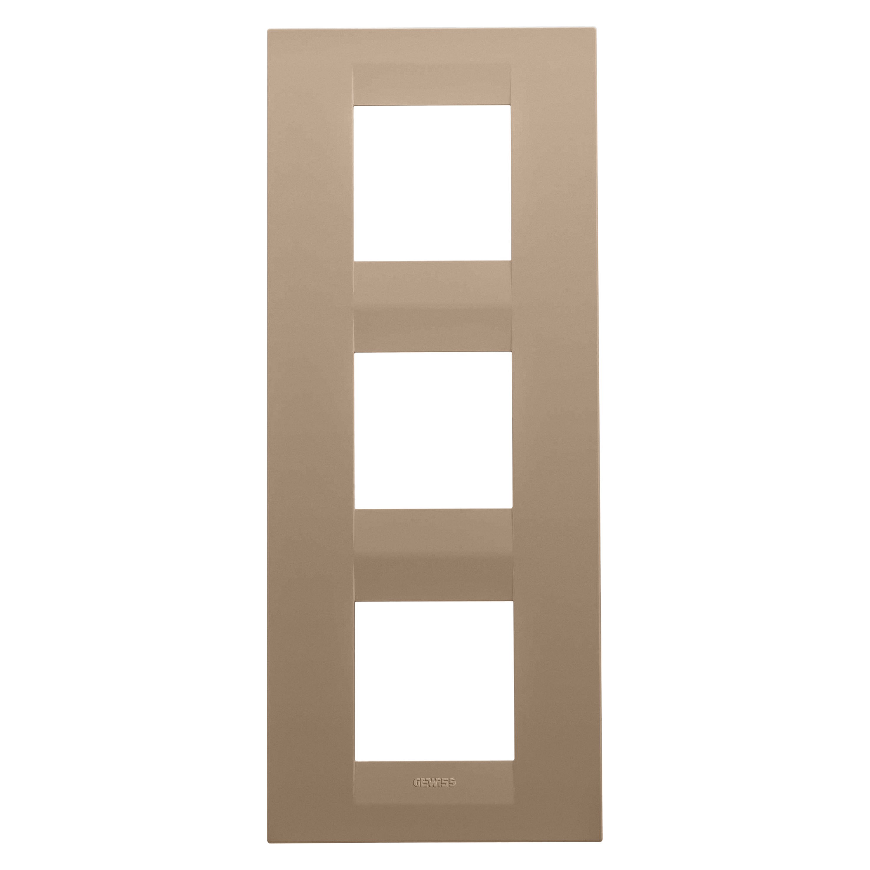 Gewiss - PLAQUE GEO 2+2+2P V CUIVRE DOUX