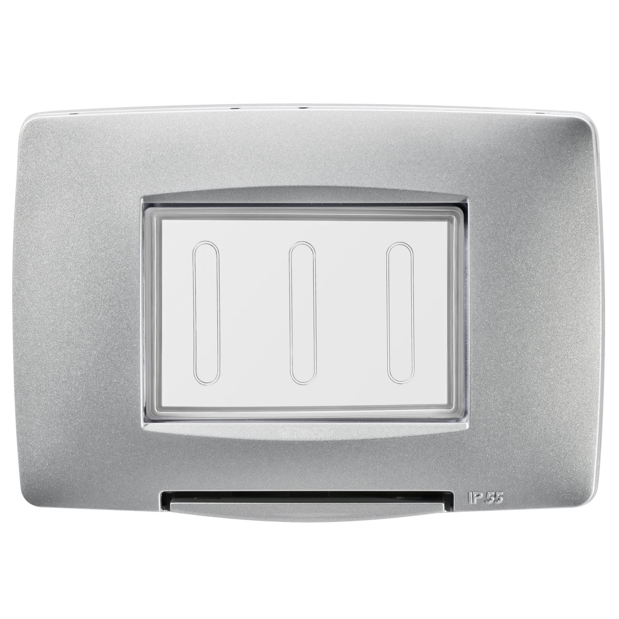 Gewiss - PLAQUE ÉTANCHE 3P IP55 TITANE