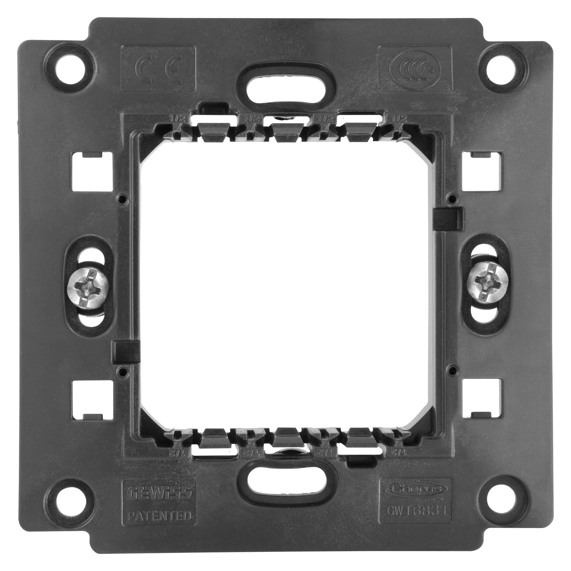 Gewiss - SUPPORT 2 MODULES PLAQUES 70X70 STD.BS - GW16831