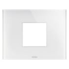 Gewiss - PLAQUE APPAREILLAGE ICE 2P VERRE BLANC - GW16902CB