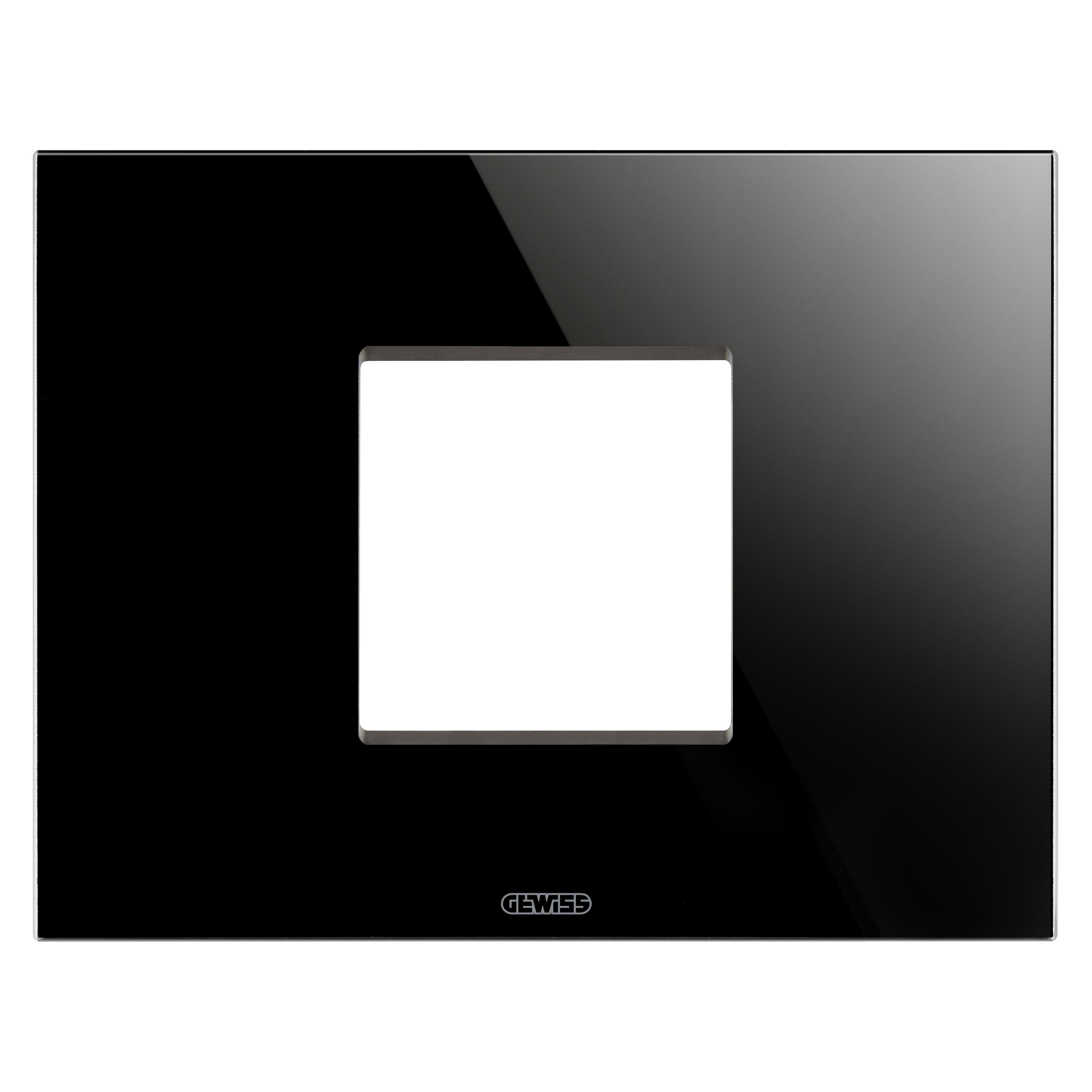 Gewiss - PLAQUE ICE 2P VERRE NOIR
