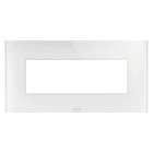 Gewiss - PLAQUE ICE 6P VERRE BLANC
