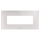Gewiss - PLAQUE ICE 6P VERRE BEIGE NATUREL