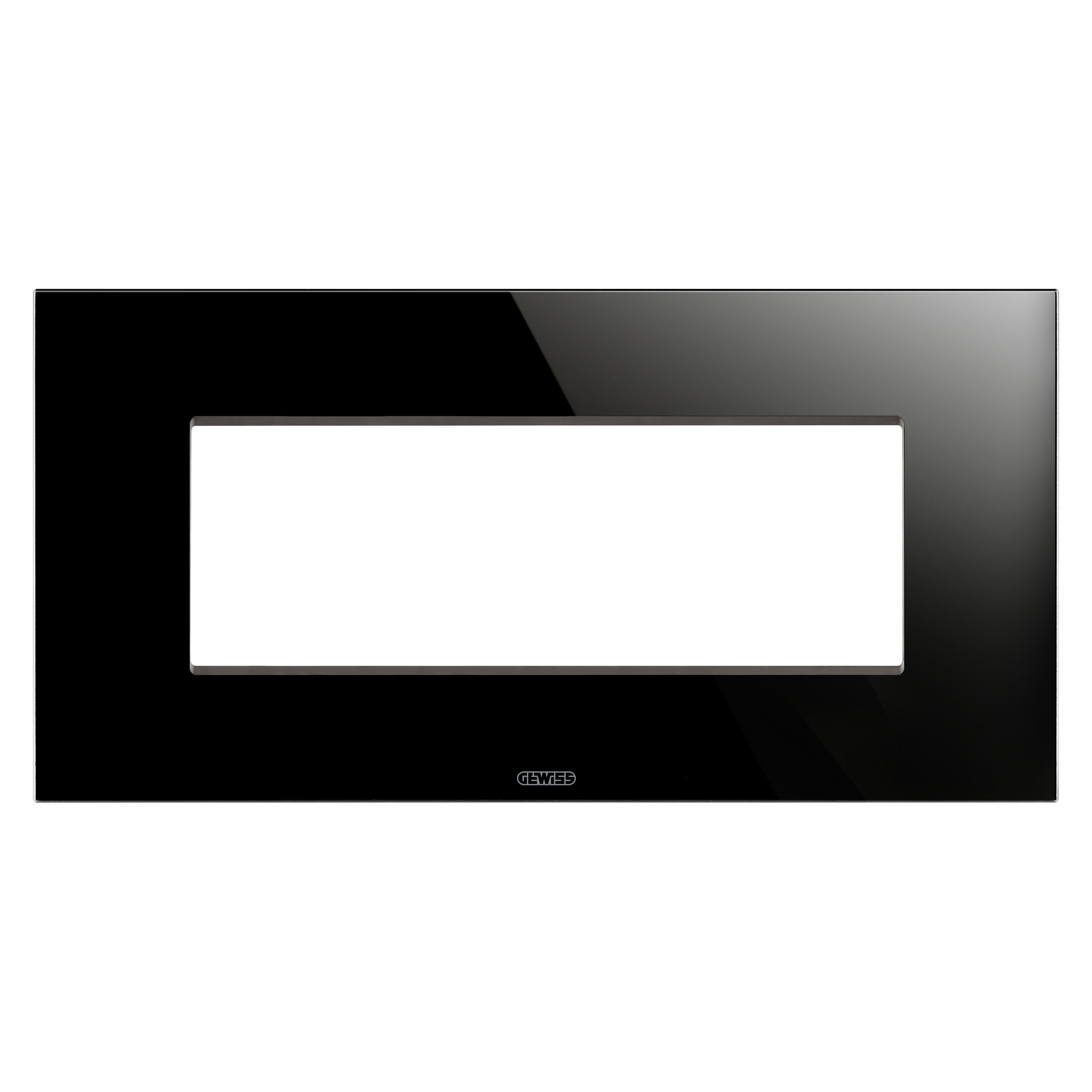 Gewiss - PLAQUE ICE 6P VERRE NOIR