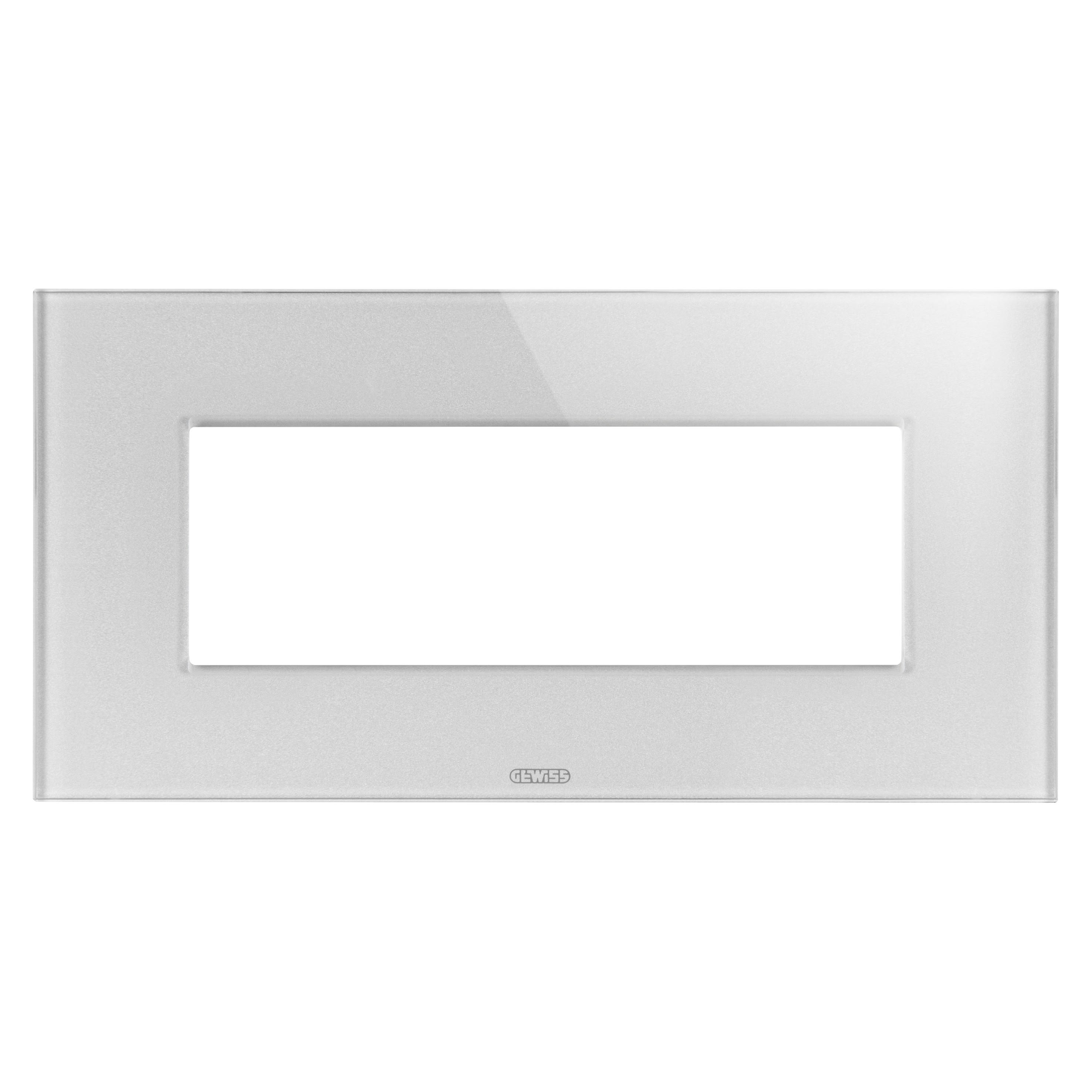 Gewiss - PLAQUE ICE 6P VERRE TITANE