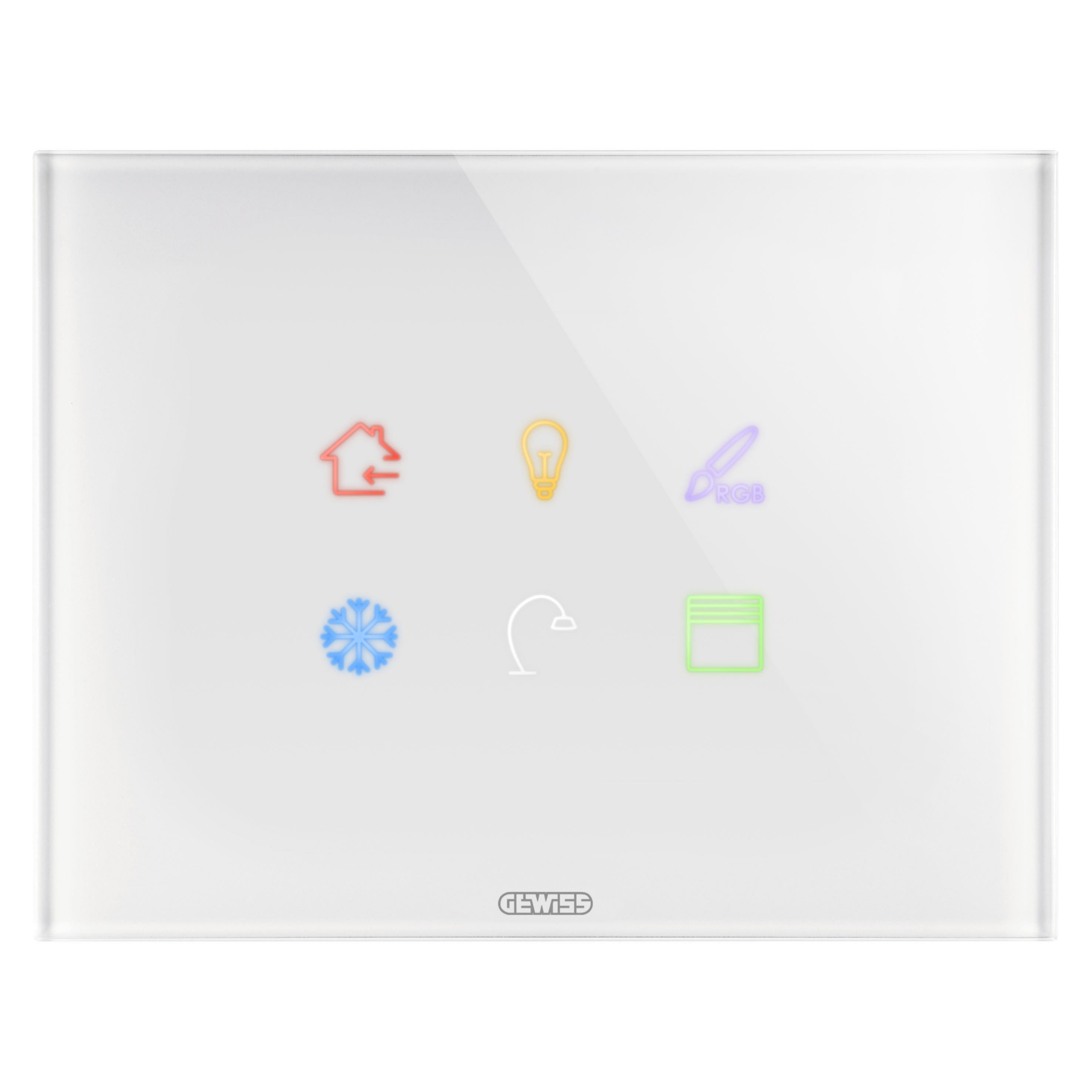 Gewiss - PLAQUE ICE TOUCH KNX SYMBOLES INT.BL
