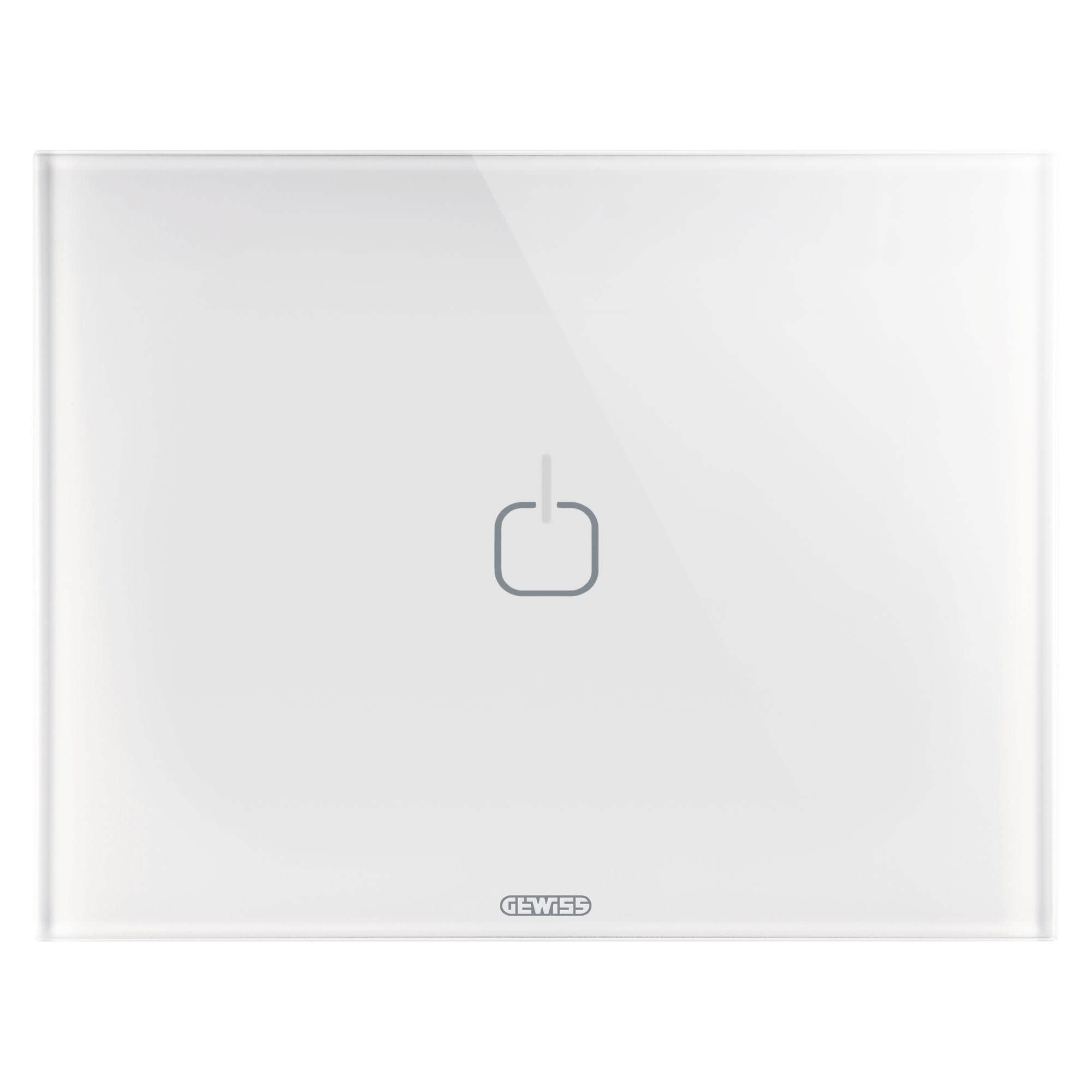 Gewiss - PLAQUE APPAREILLAGE ICE TOUCH 3P BL 1 SYMB. - GW16951CB