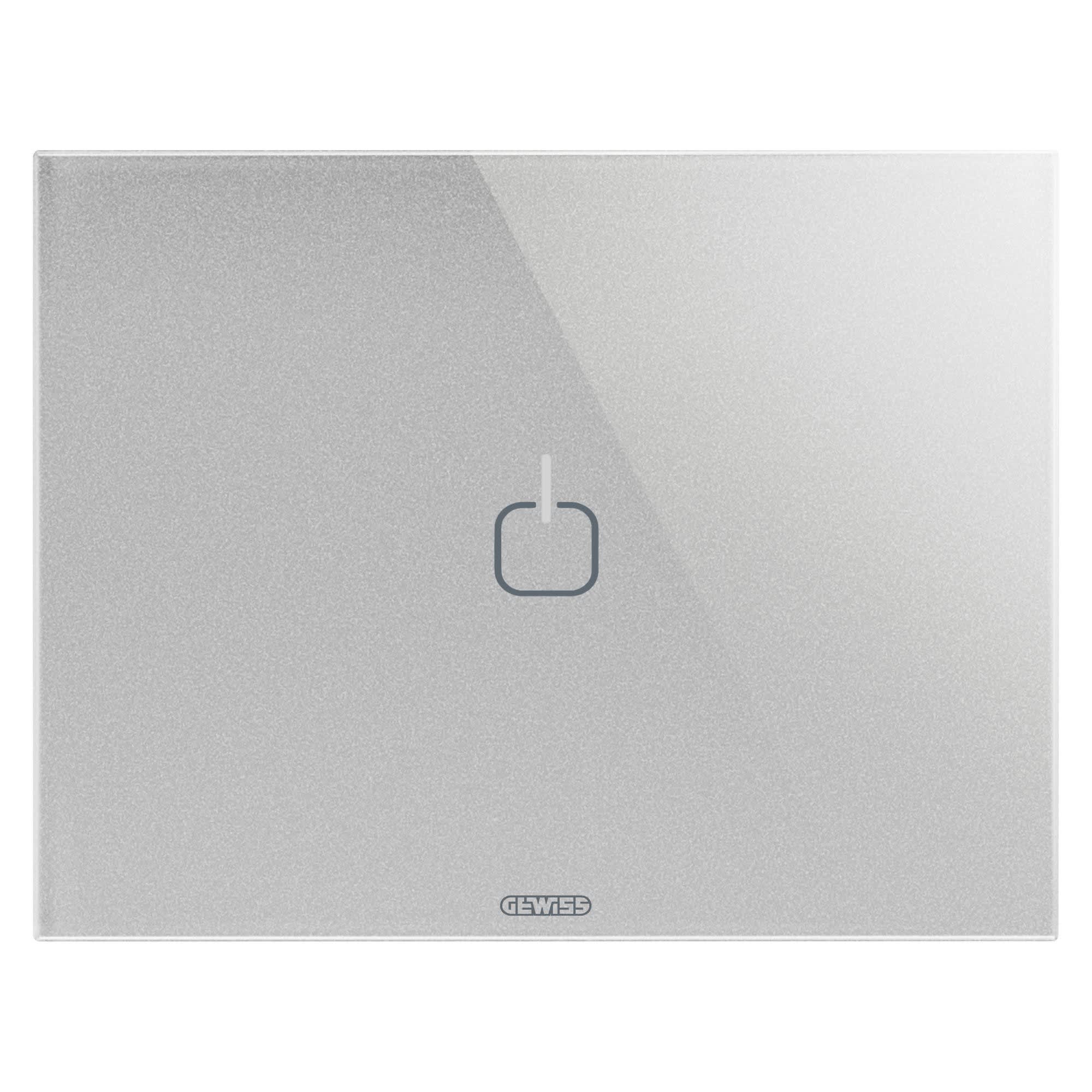 Gewiss - PLAQUE ICE TOUCH 3P TITANE 1 SYMB.