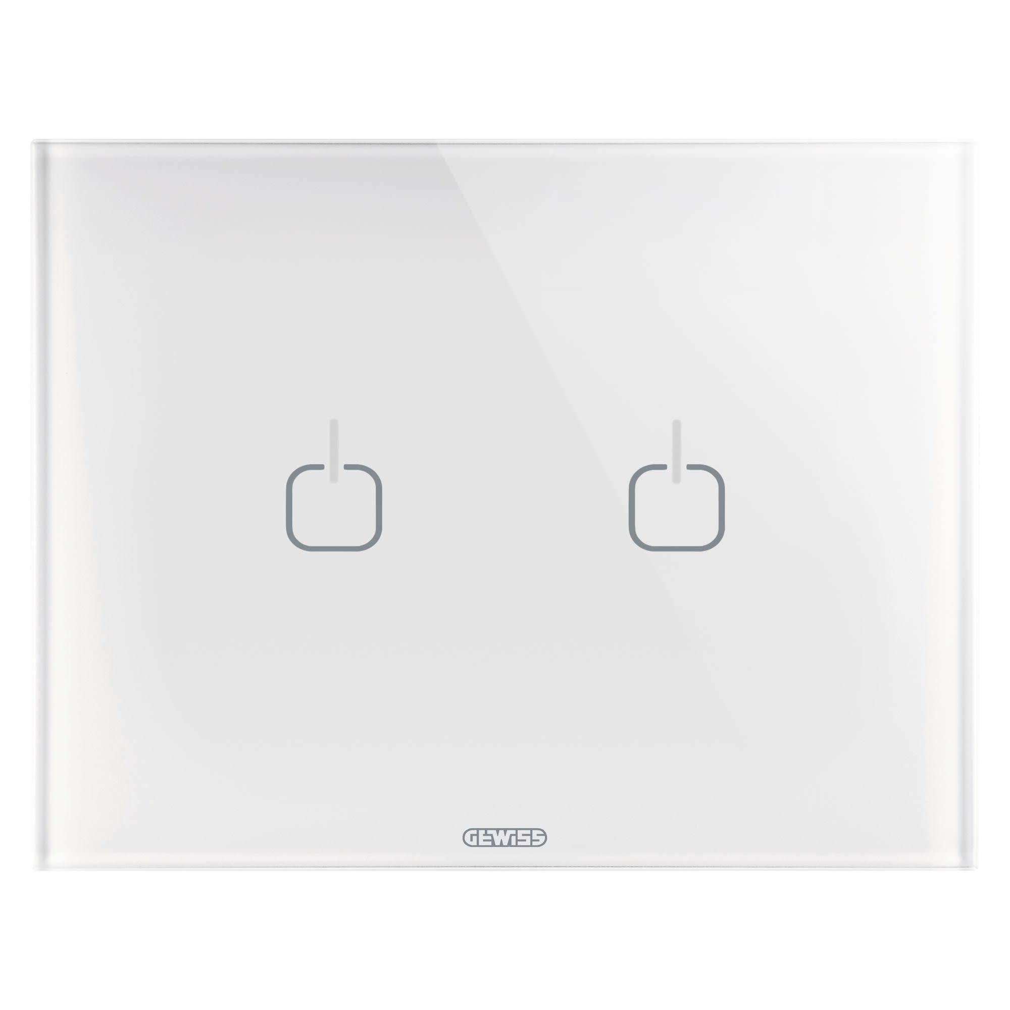 Gewiss - PLAQUE ICE TOUCH 3P BL 2 SYMB.