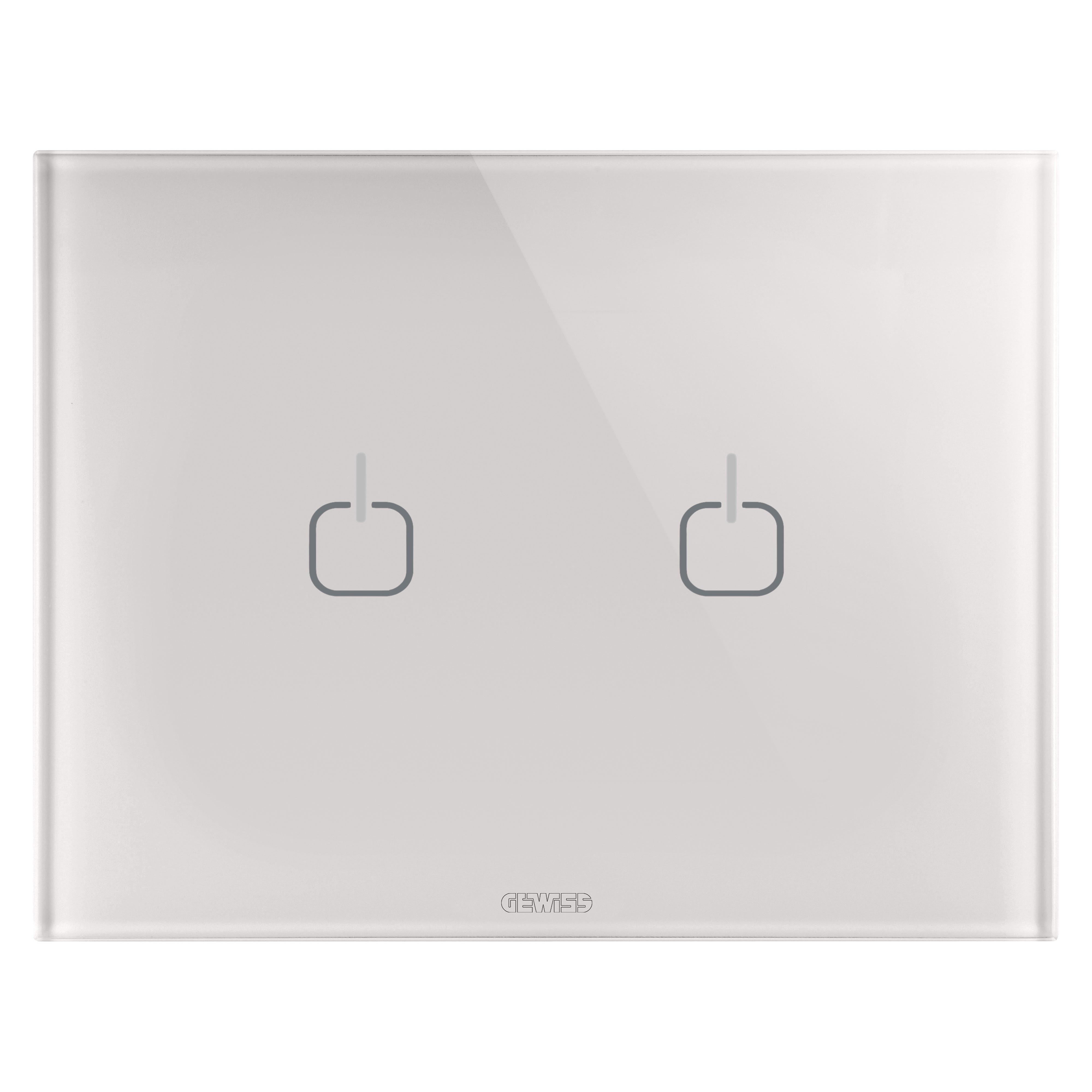 Gewiss - PLAQUE ICE TOUCH 3P NAT. BEIGE 2 SYMB.