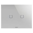 Gewiss - PLAQUE APPAREILLAGE ICE TOUCH 3P TITANE 2 SYMB. - GW16952CT