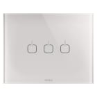 Gewiss - PLAQUE ICE TOUCH 3P NAT. BEIGE 3 SYMB.