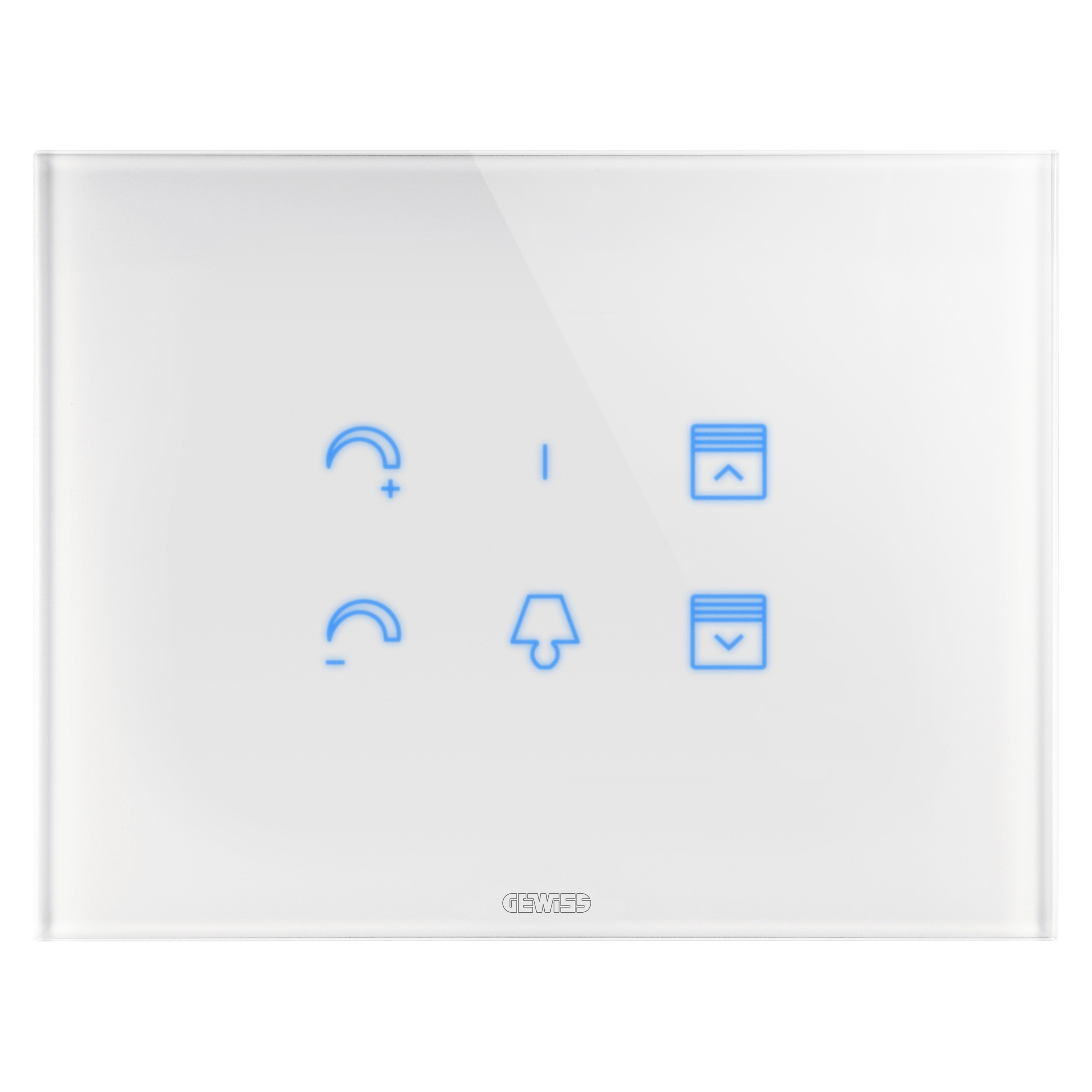 Gewiss - PLAQUE TACT. ICE SYMB. INTER. VERRE BLNC
