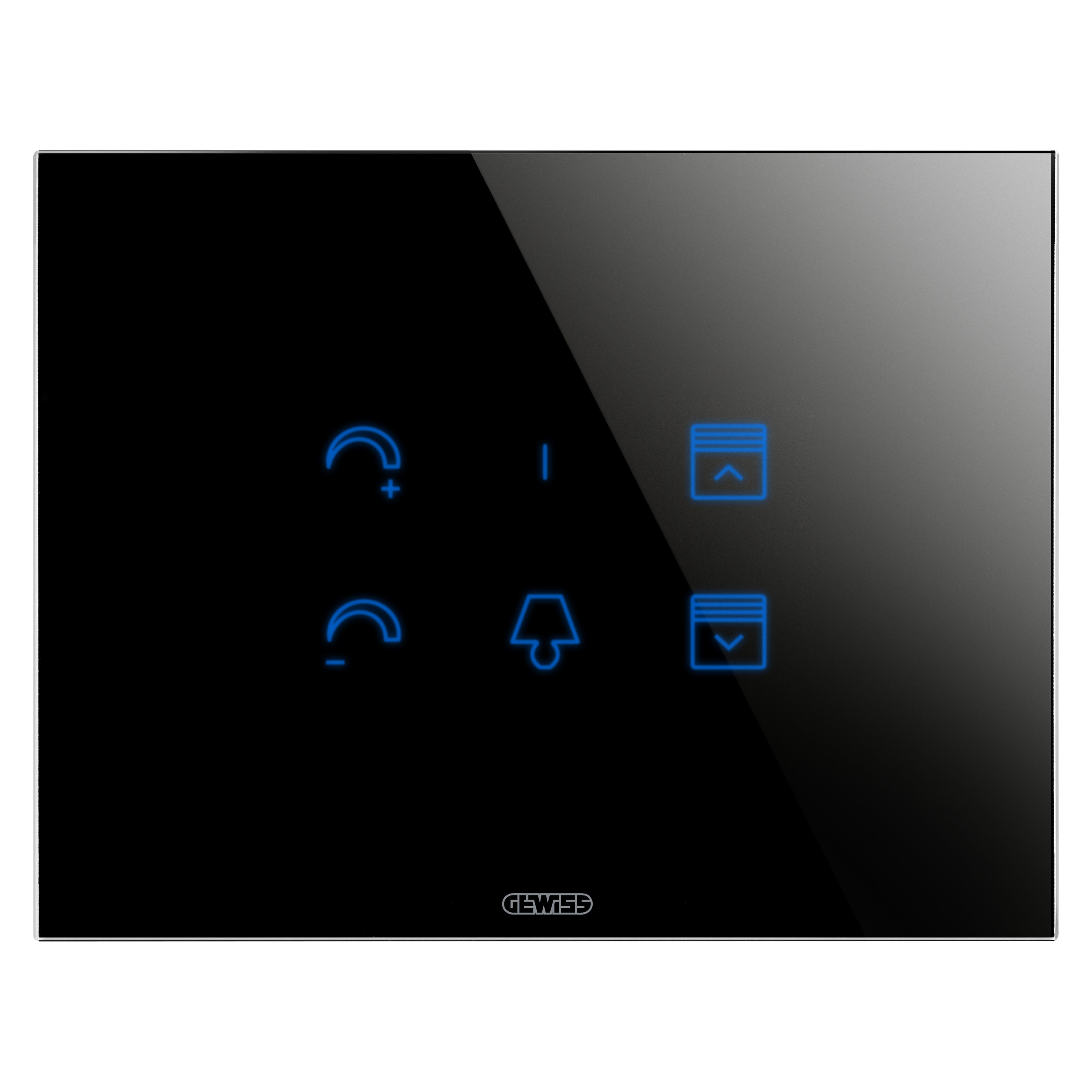 Gewiss - PLAQUE TACT. ICE SYMB. INTER. VERRE NOIR