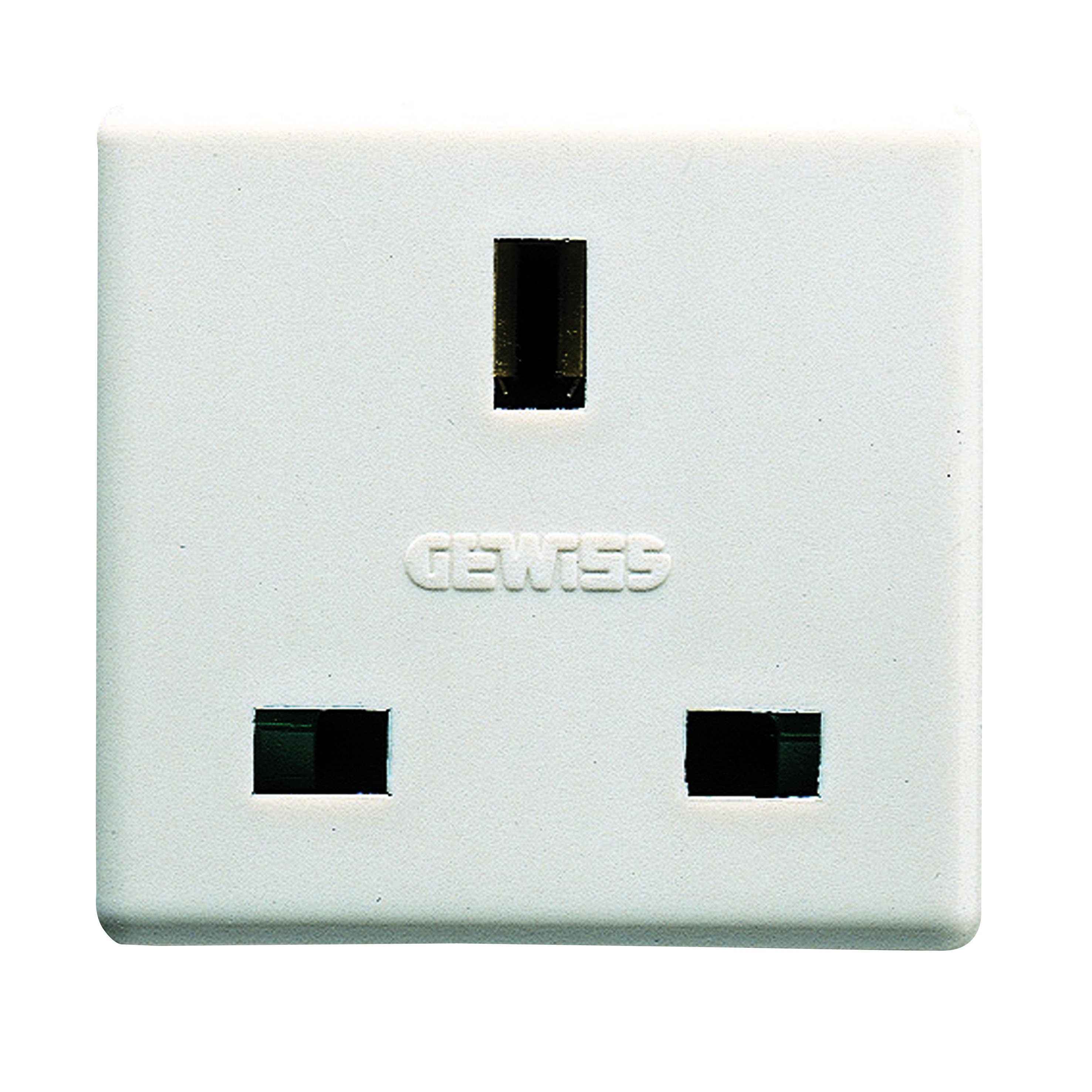 Gewiss - PRISE 2P+T 13A BRITISH STD ECL.SY/WT