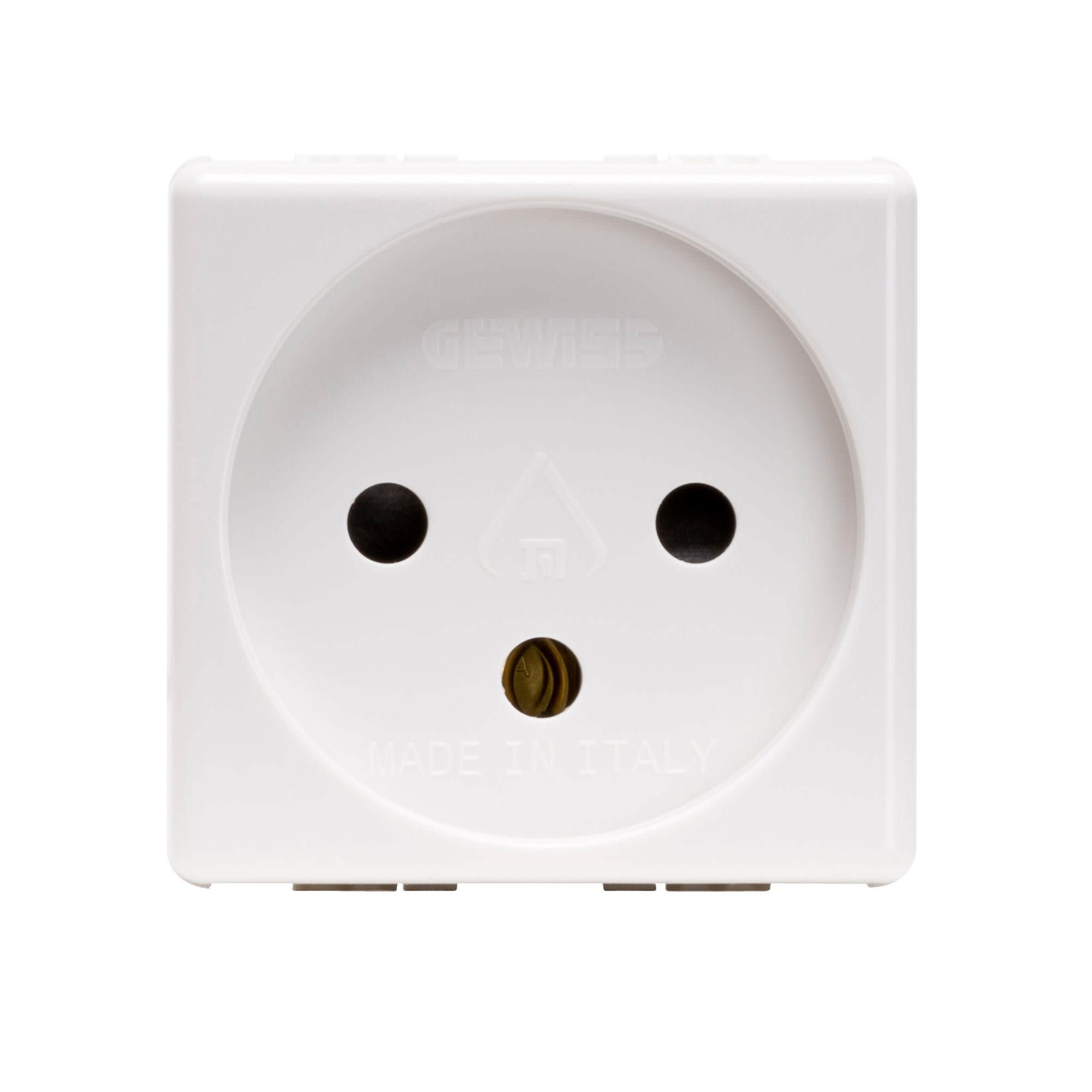 Gewiss - PRISE 2P+T 16A ST.ISRAELIEN SY/WT - GW20220