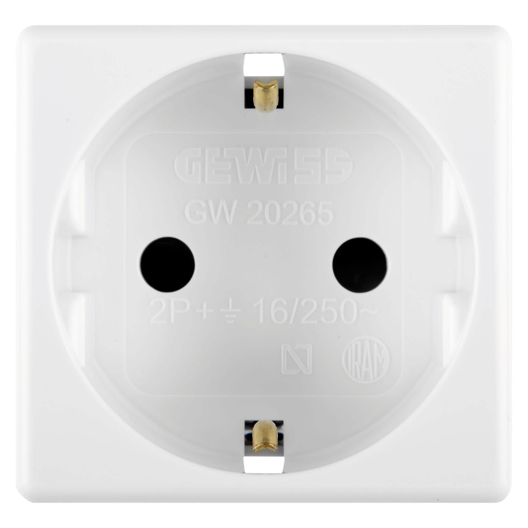 Gewiss - PRISE 2P+T 16A ST.ALLEMAND SY/WT