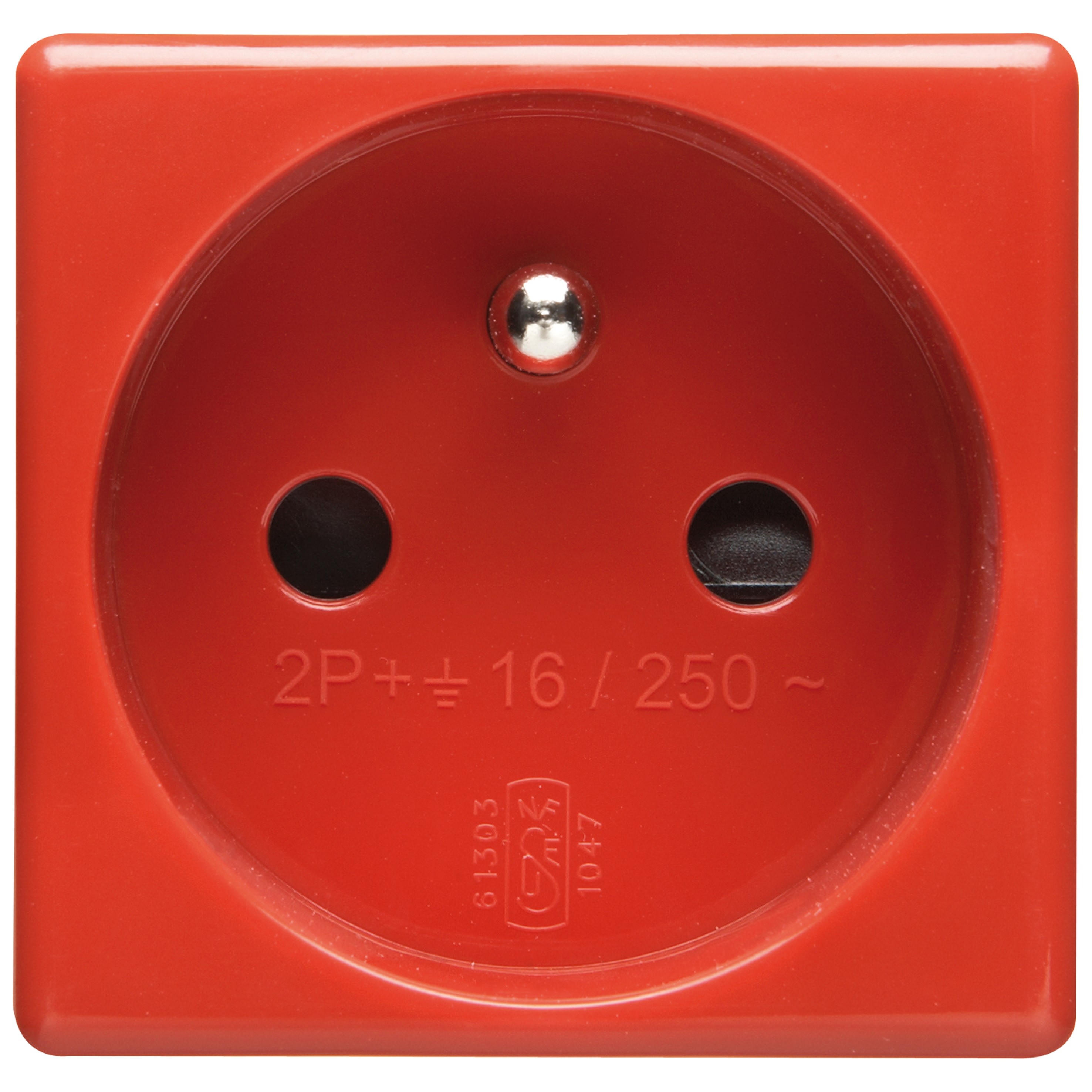 Gewiss - PRISE 2P+T 16A ST.FRANCAIS ROUGE