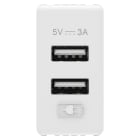 Gewiss - CHARGEUR DOUBLE USB A+A 5V 3A 1M SY/BLA.