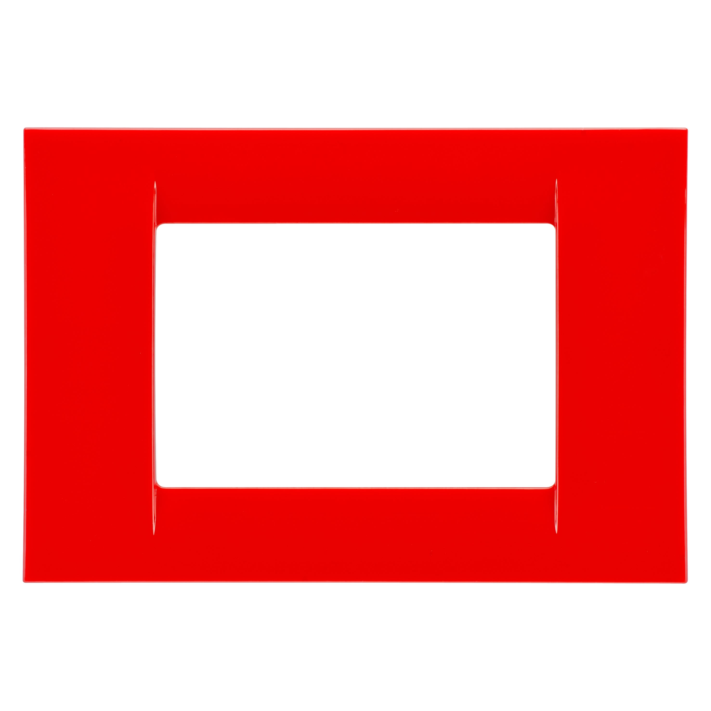 Gewiss - PLAQUE 3 POS.ROUGE GERANIUM SYSTEM VIRNA