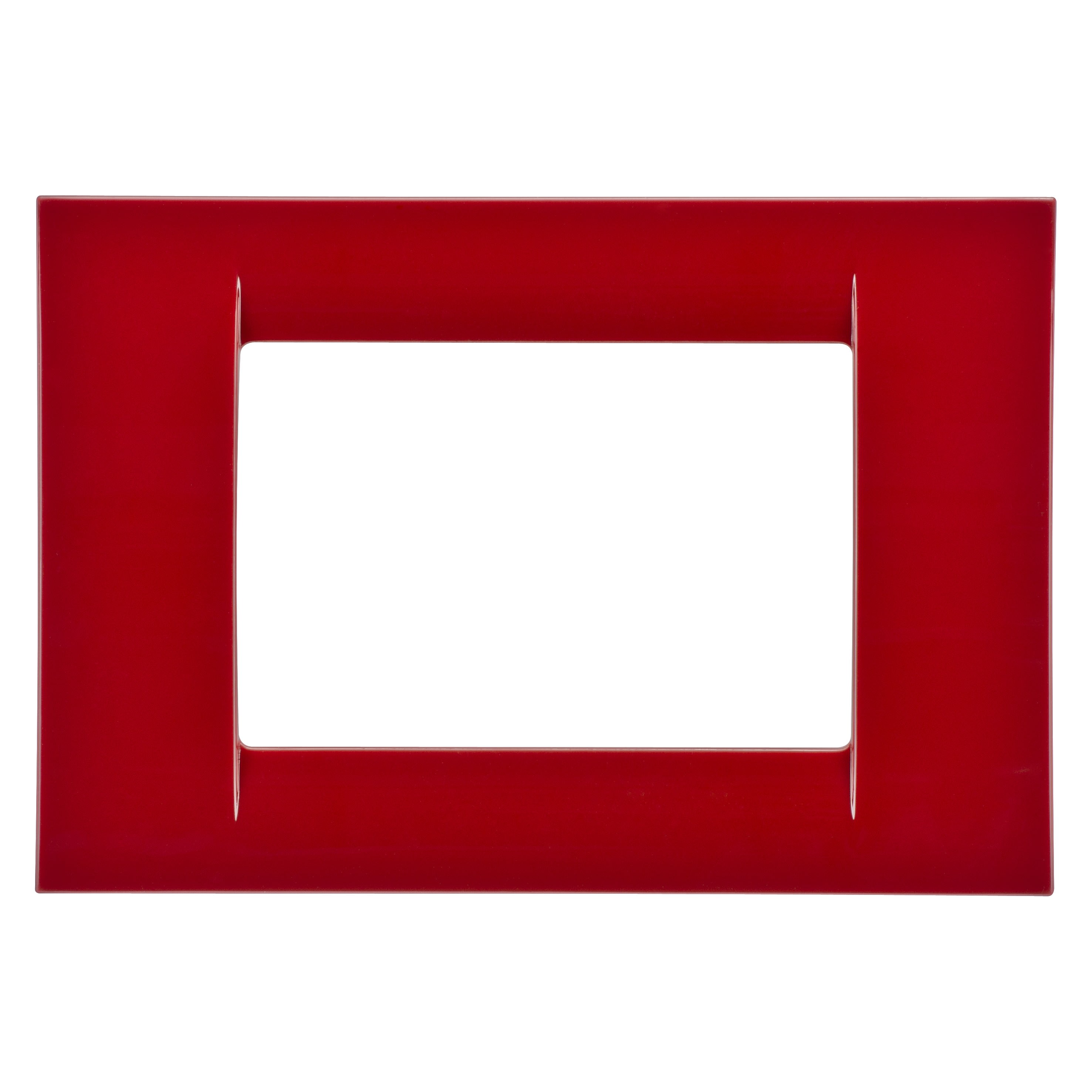 Gewiss - PLAQUE APPAREILLAGE 3 POS.ROUGE BORDEAUX SYSTEM VIRNA - GW22133