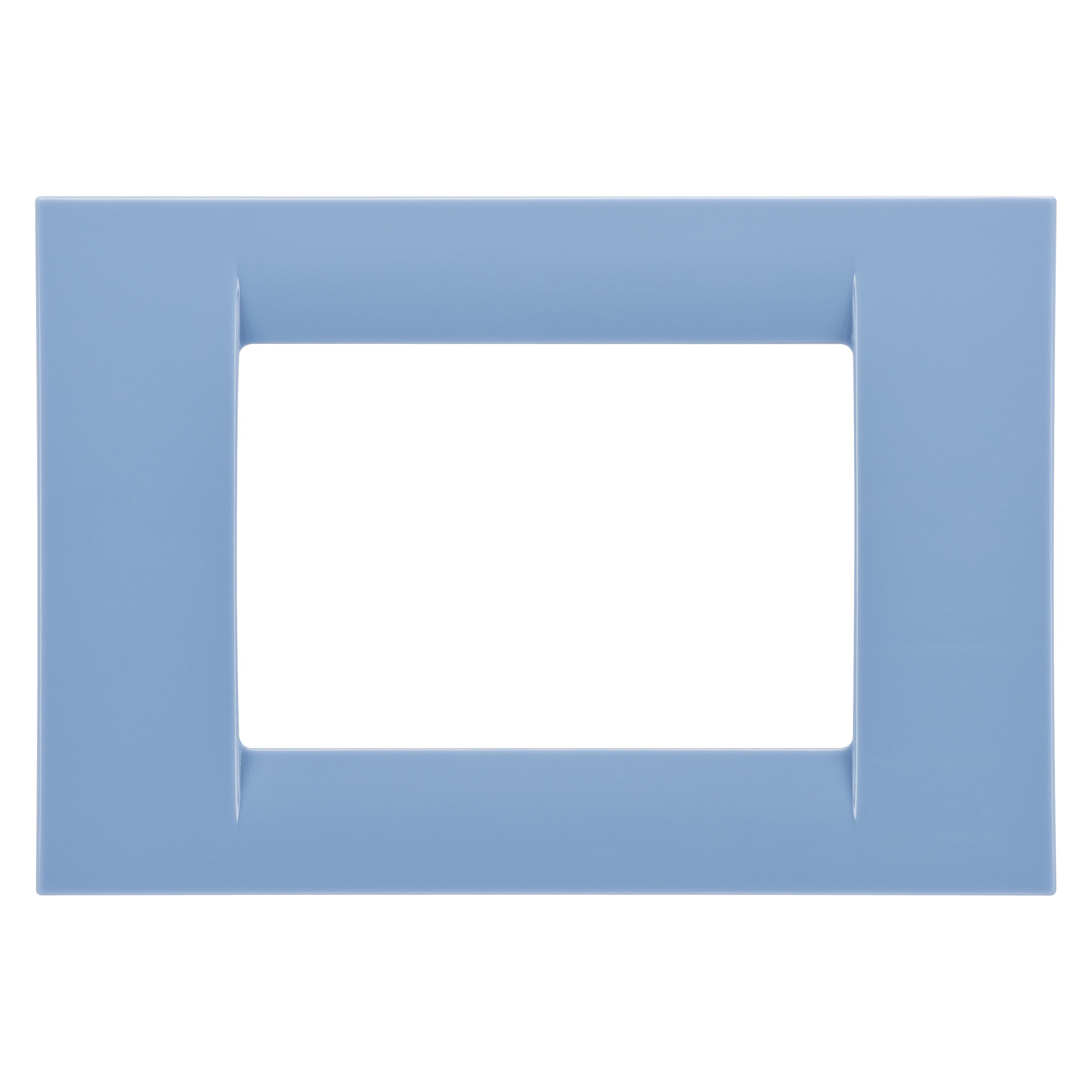 Gewiss - PLAQUE APPAREILLAGE 3 POS.BLEU CIEL SYSTEM VIRNA - GW22163