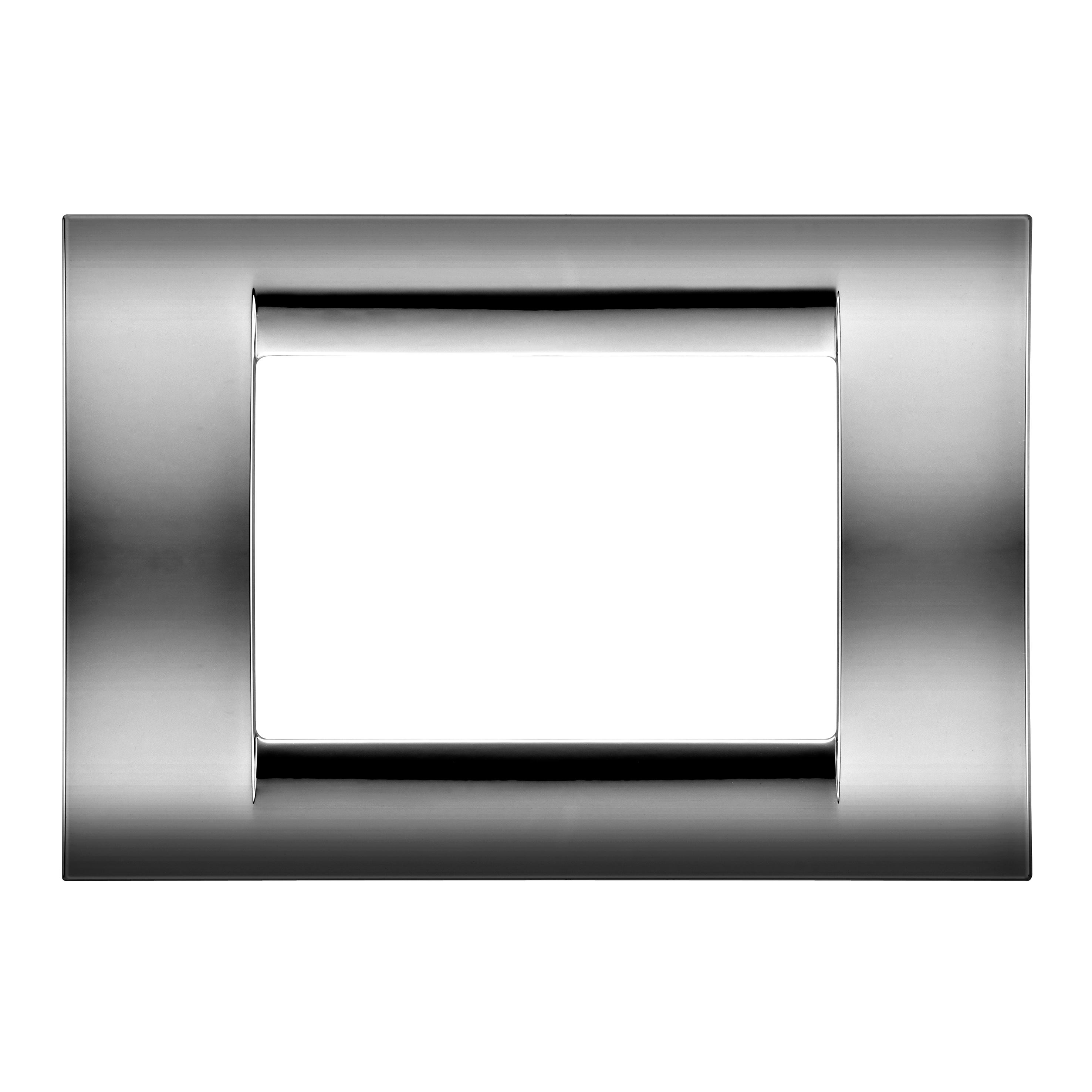 Gewiss - PLAQUE APPAREILLAGE 8 POS.CHROME SOFT SYSTEM VIRNA - GW22257