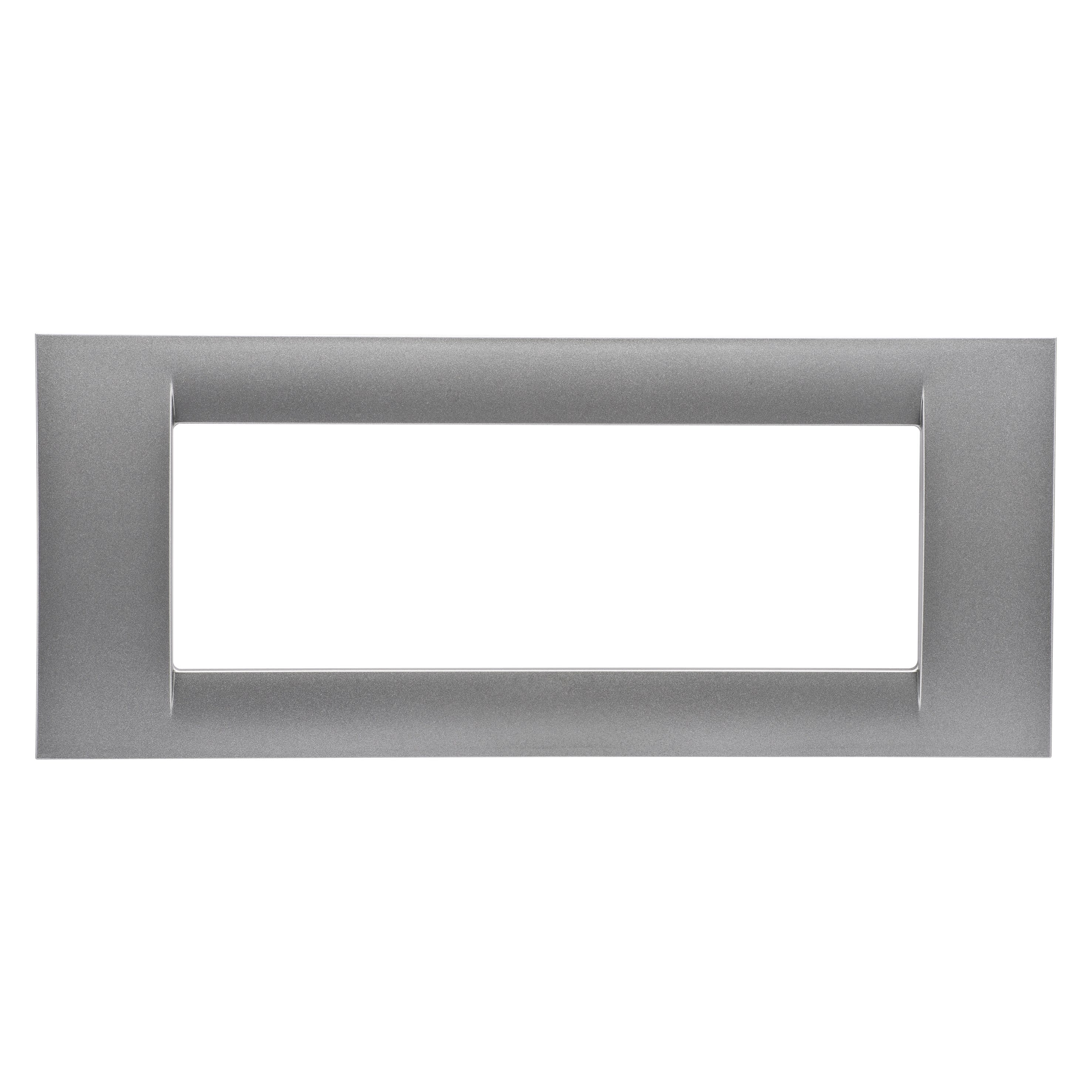 Gewiss - PLAQUE 6 P.TITANE METALLISE SYSTEM VIRNA