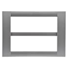 Gewiss - PLAQUE APPAREILLAGE 12 POS.TITANE METALLISE SYS.VIRNA - GW22288