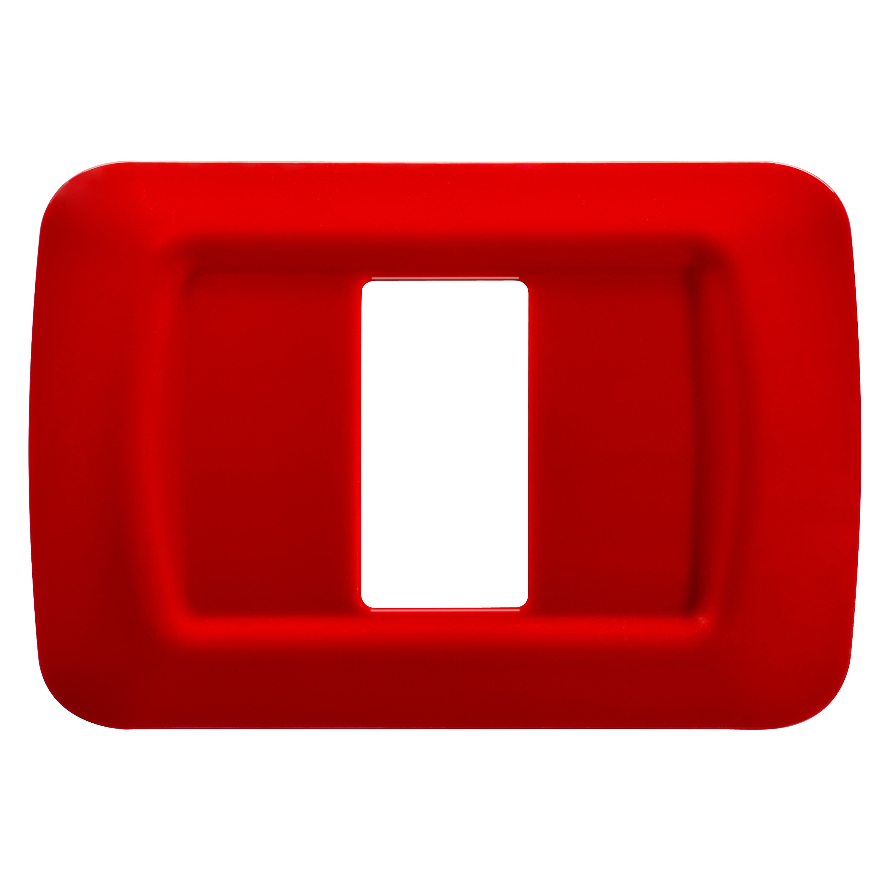 Gewiss - PLAQUE 1 POS.ROUGE GERANIUM TOP SYSTEM
