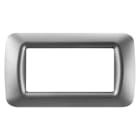 Gewiss - PLAQUE 4 POS.TITANE METALLISE TOP SYSTEM