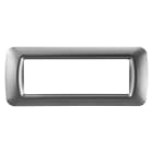 Gewiss - PLAQUE 6 POS.TITANE METALLISE TOP SYSTEM