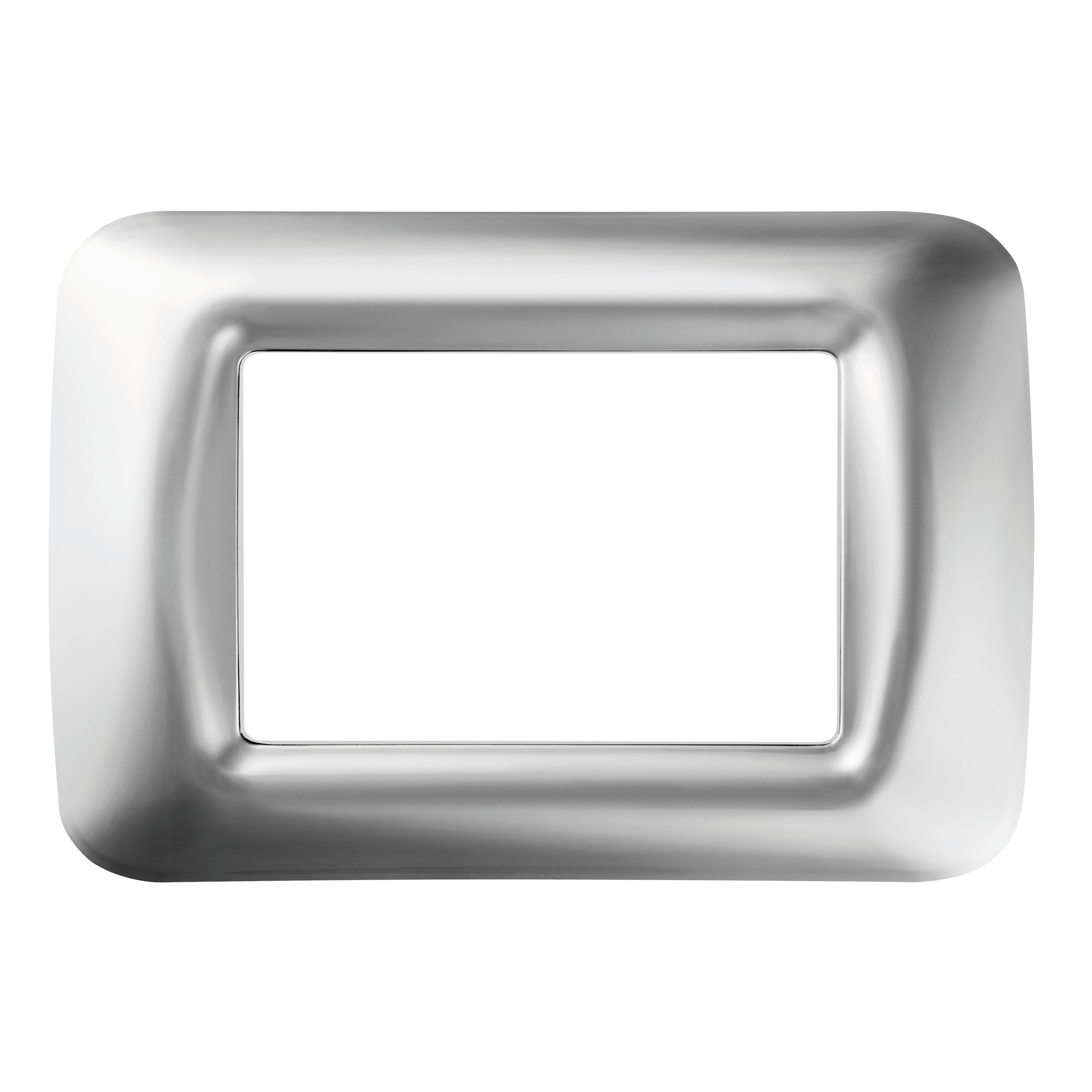 Gewiss - PLAQUE APPAREILLAGE 3 POS.CHROME SOFT TOP SYSTEM - GW22653