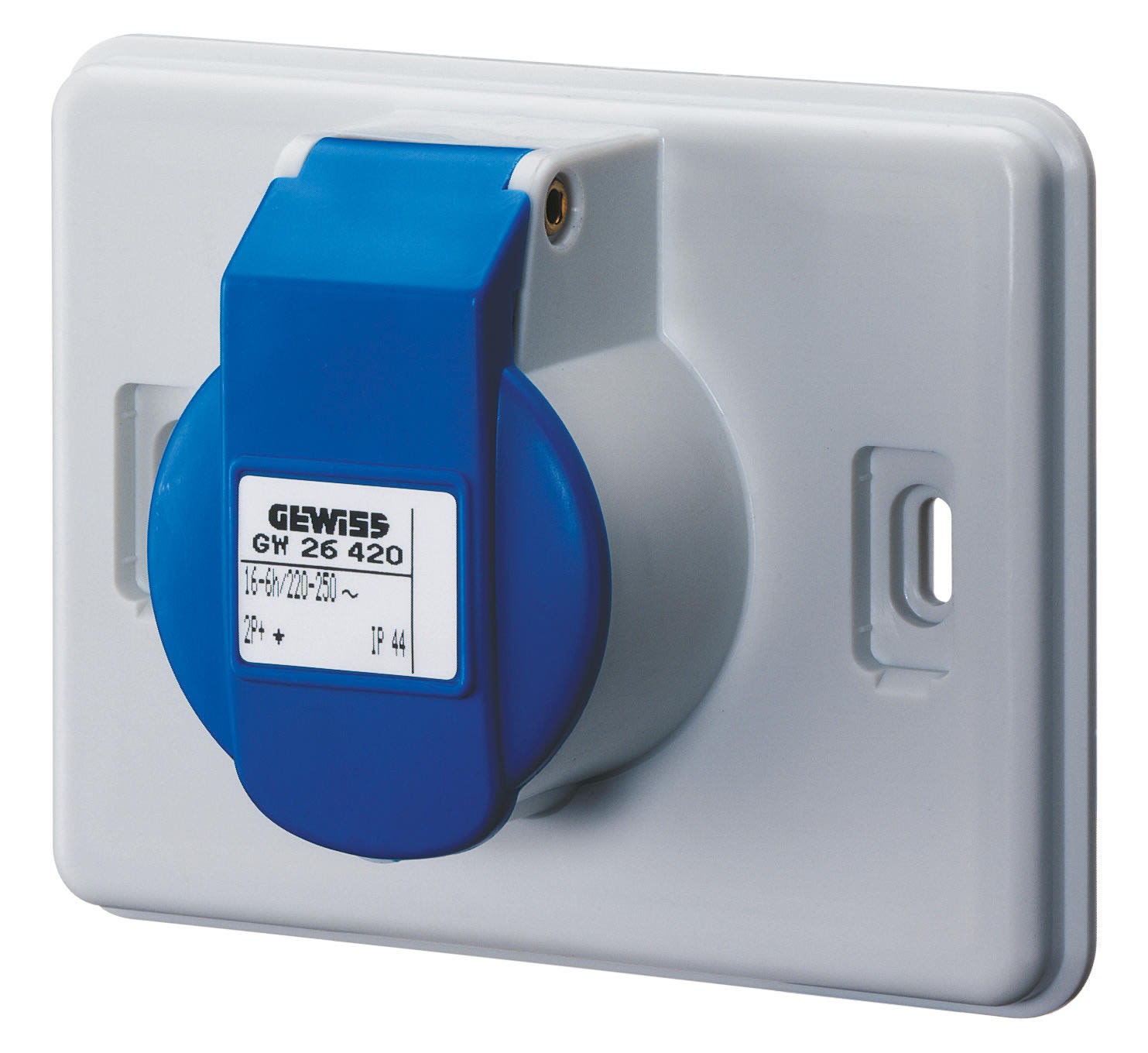 Gewiss - PRISE IEC309 2P+T16A220V IP44 ENCASTR.