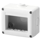 Gewiss - BOÎTIER PROTÉGÉ POUR APPAREILS SYSTEM - 3 POSTES -GRIS RAL 7035 - IP40 - GW27003
