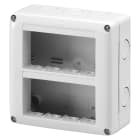 Gewiss - COFFR 8(2X4) POSTES VERT.PROT.
