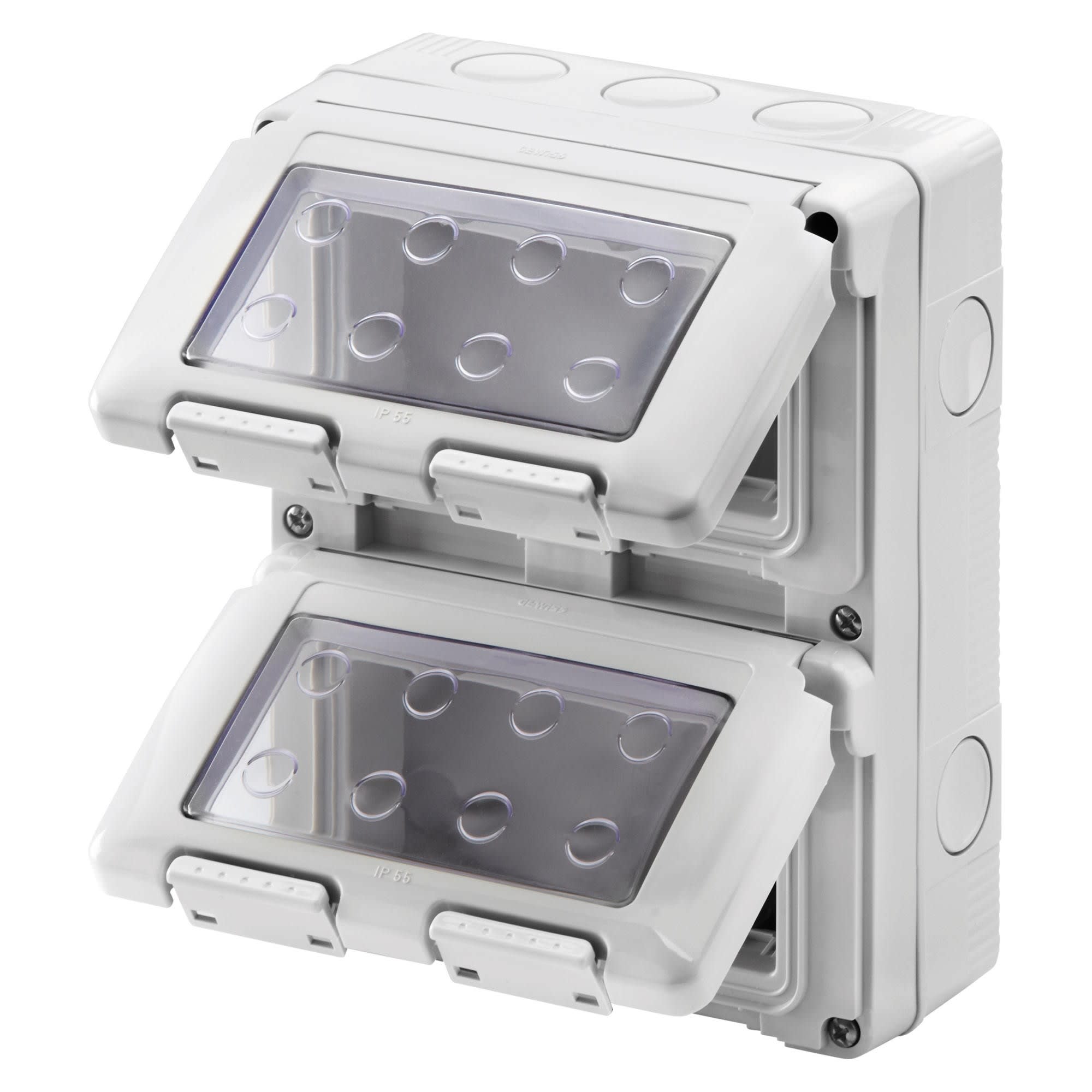 Gewiss - COFFR 8(2X4) POSTES VERT.ETANCHE