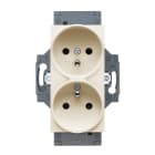Gewiss - PRISE DOUBLE STD FRANCAIS 2P+T 16A IVOI.